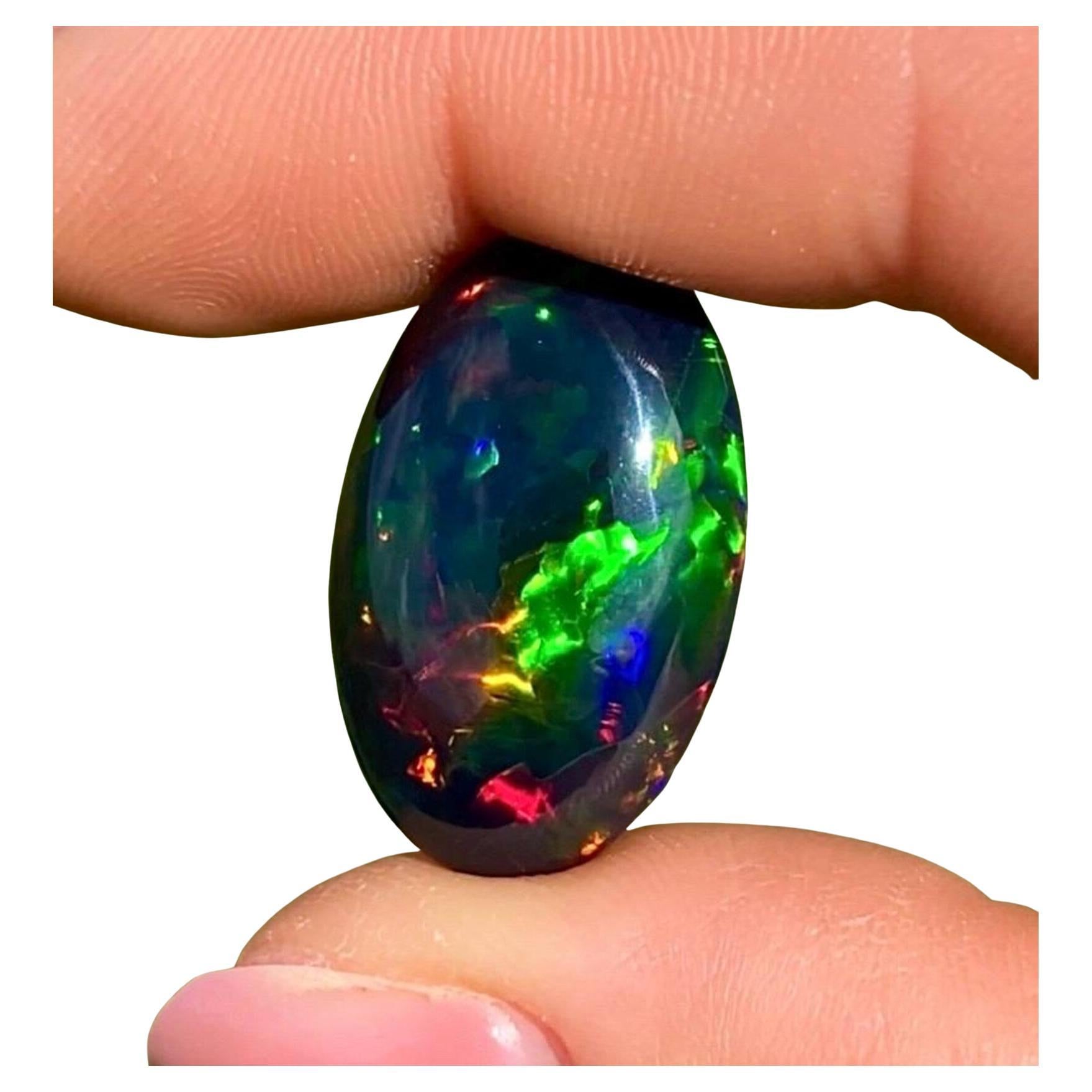 Opal Ethiopian 16.94Ct natural gemstone, Oval cabochon, , Certificate GFCO
