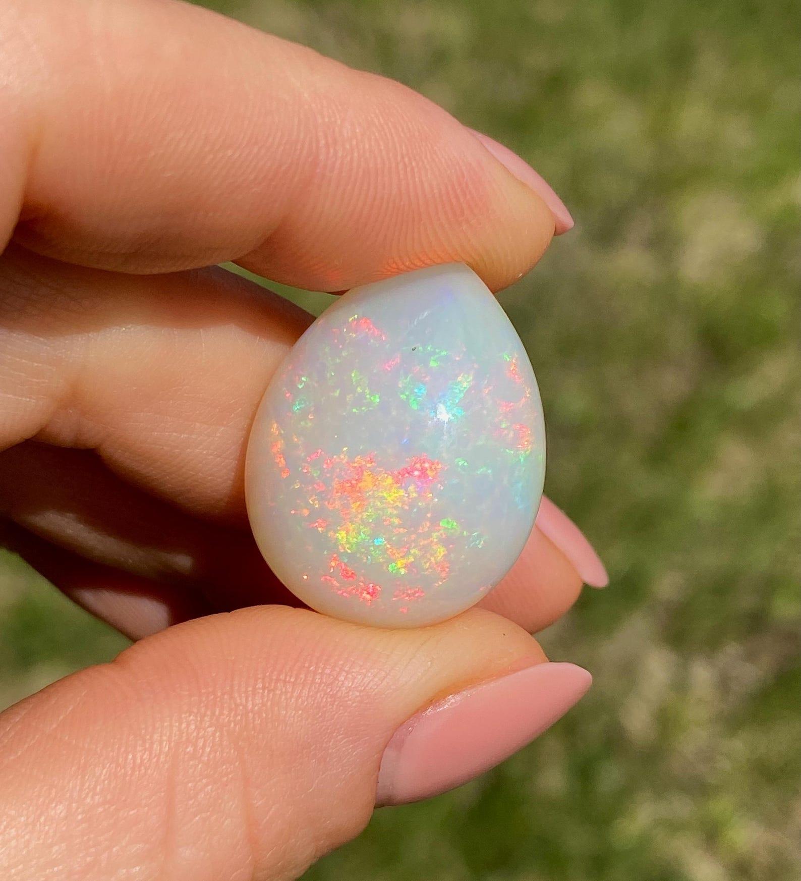 Opal Äthiopien 25,49Ct natürlichen Edelstein, Oval Cabochon, Äthiopien, GFCO zertifiziert im Angebot 6