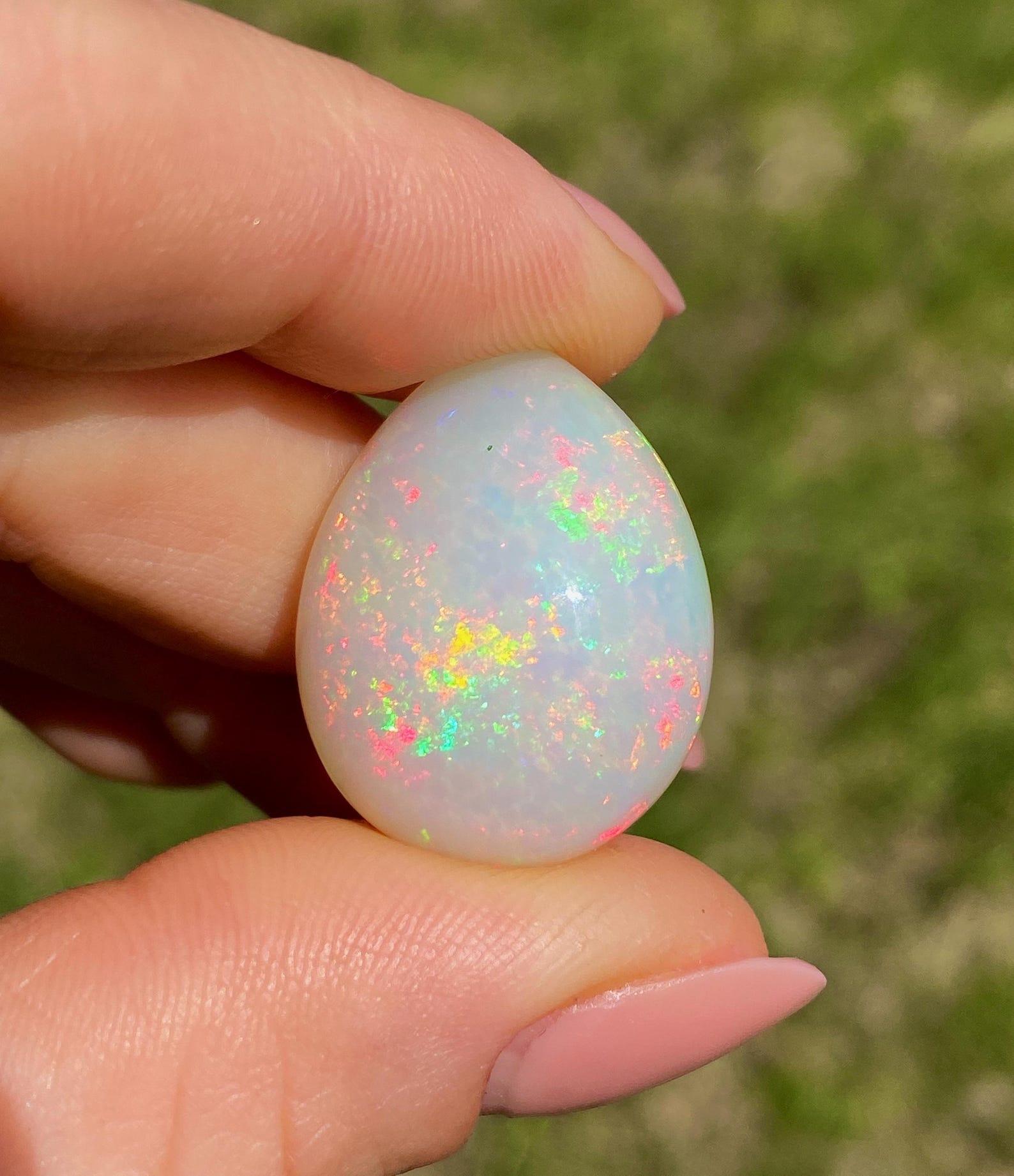 Opal Äthiopien 25,49Ct natürlichen Edelstein, Oval Cabochon, Äthiopien, GFCO zertifiziert im Angebot 7