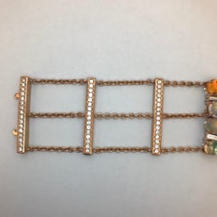 Opal Fire Opal Diamond and Rose Gold Bracelet