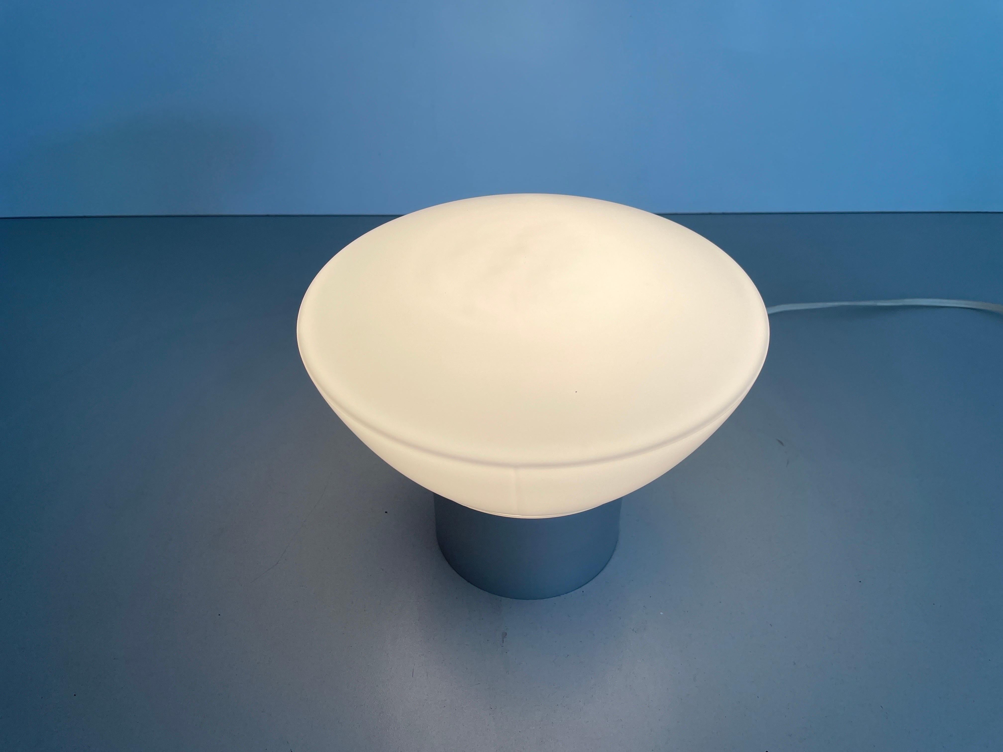 Opal Glas and Metal Deckenlampe by IFÖ, 1960s, Sweden For Sale 3