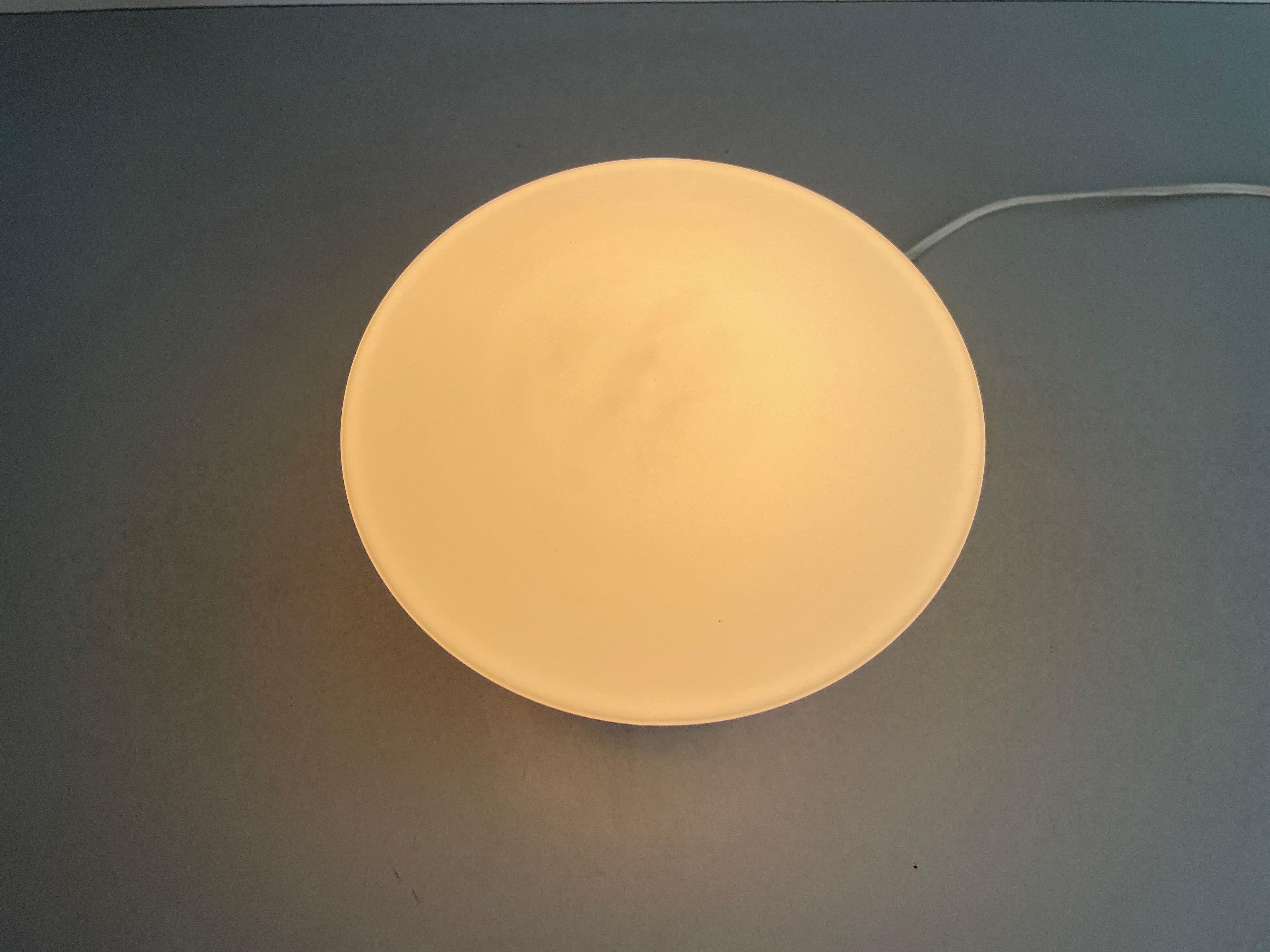 Opal Glas and Metal Deckenlampe by IFÖ, 1960s, Sweden For Sale 5