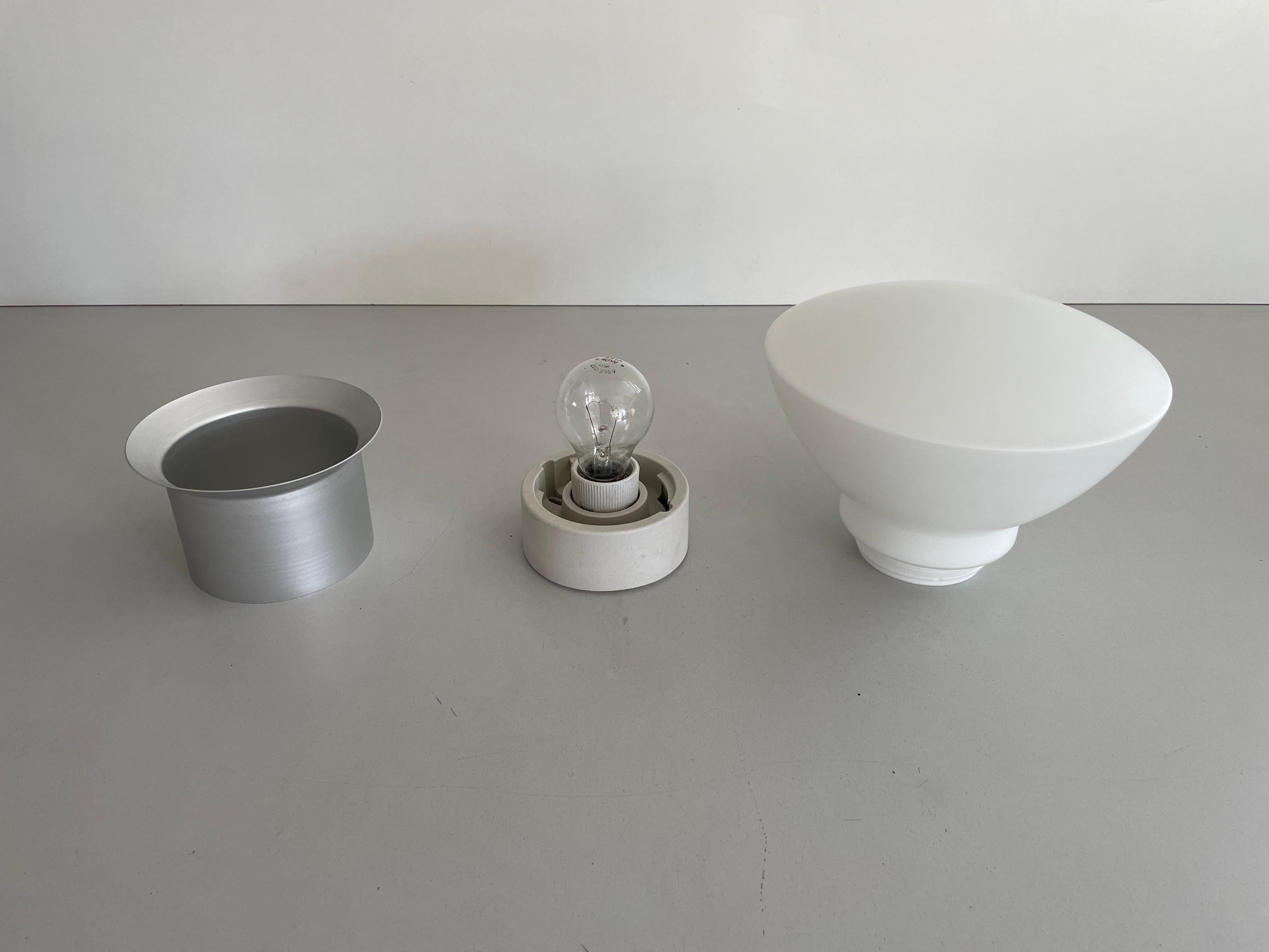 Opal Glas and Metal Deckenlampe by IFÖ, 1960s, Sweden For Sale 6