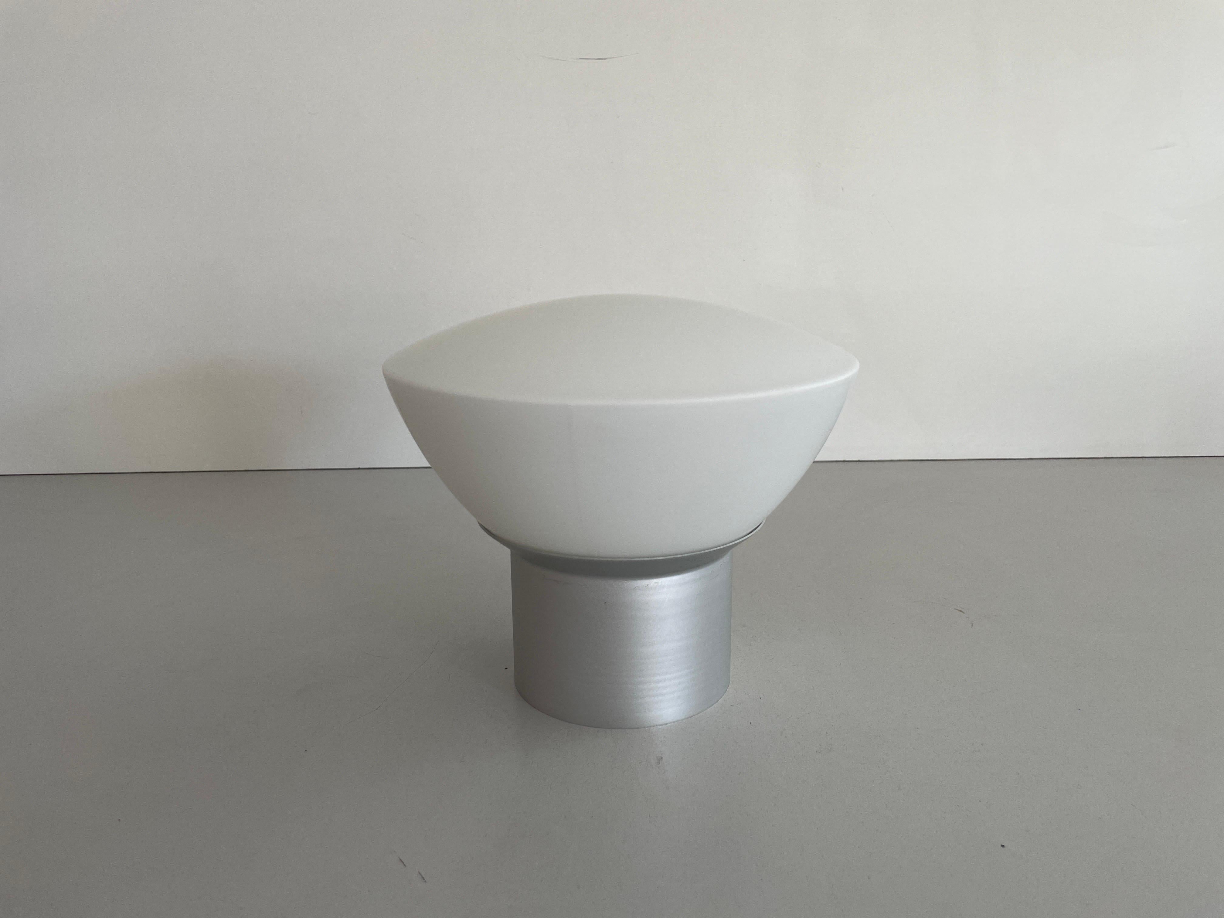 Mid-Century Modern Opal Glas and Metal Deckenlampe by IFÖ, 1960s, Sweden For Sale