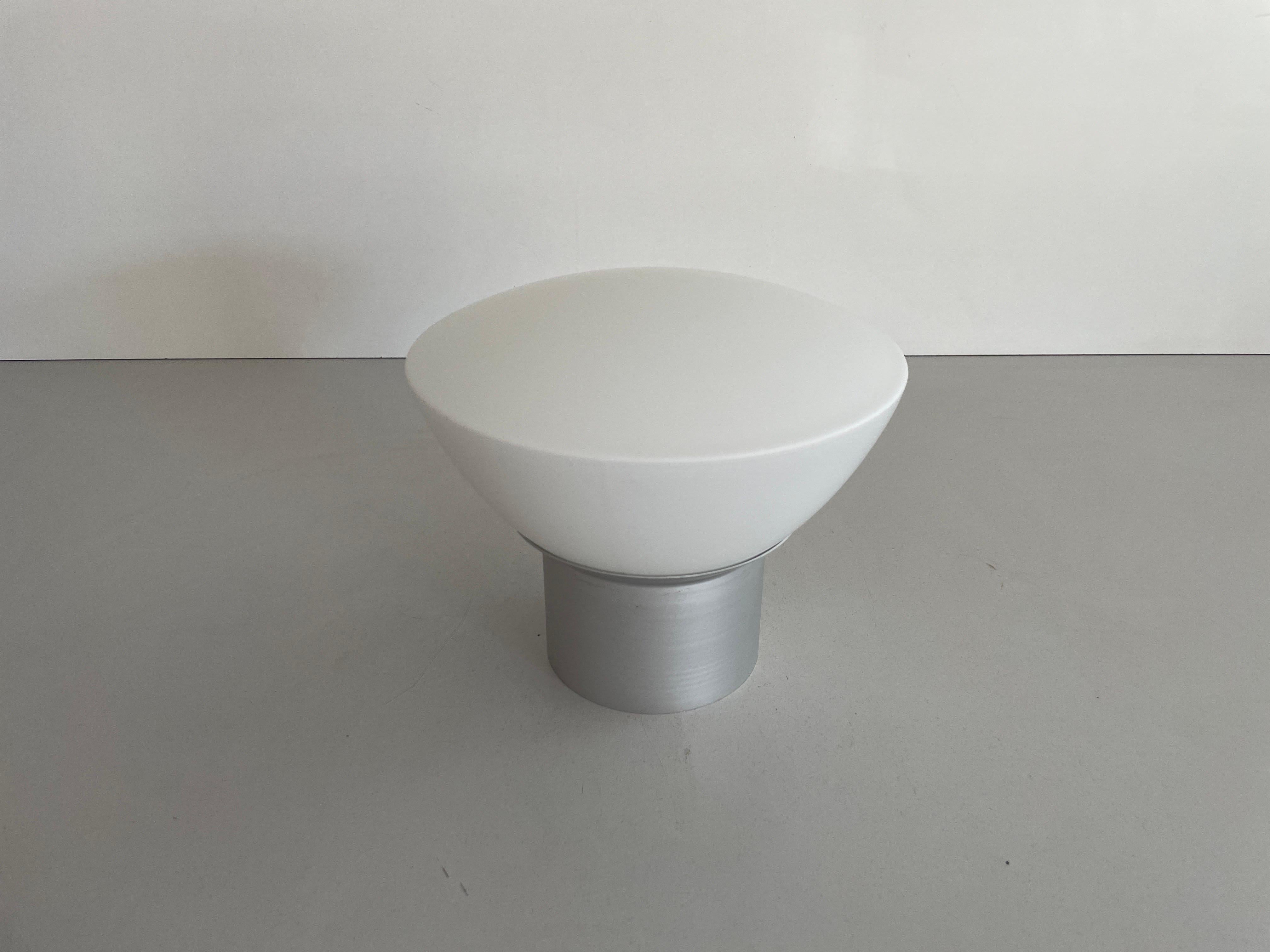 Swedish Opal Glas and Metal Deckenlampe by IFÖ, 1960s, Sweden For Sale