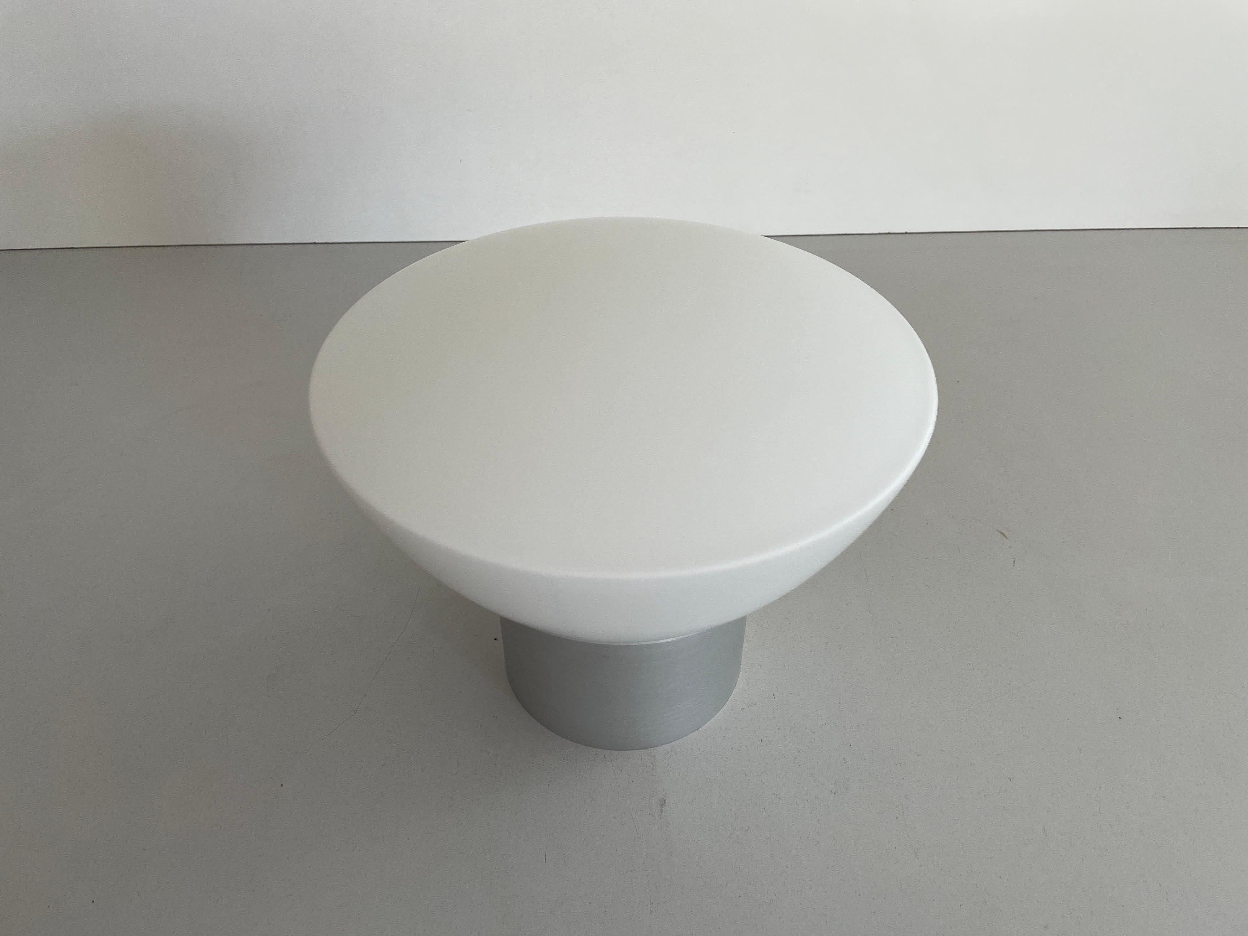 Mid-20th Century Opal Glas and Metal Deckenlampe by IFÖ, 1960s, Sweden For Sale