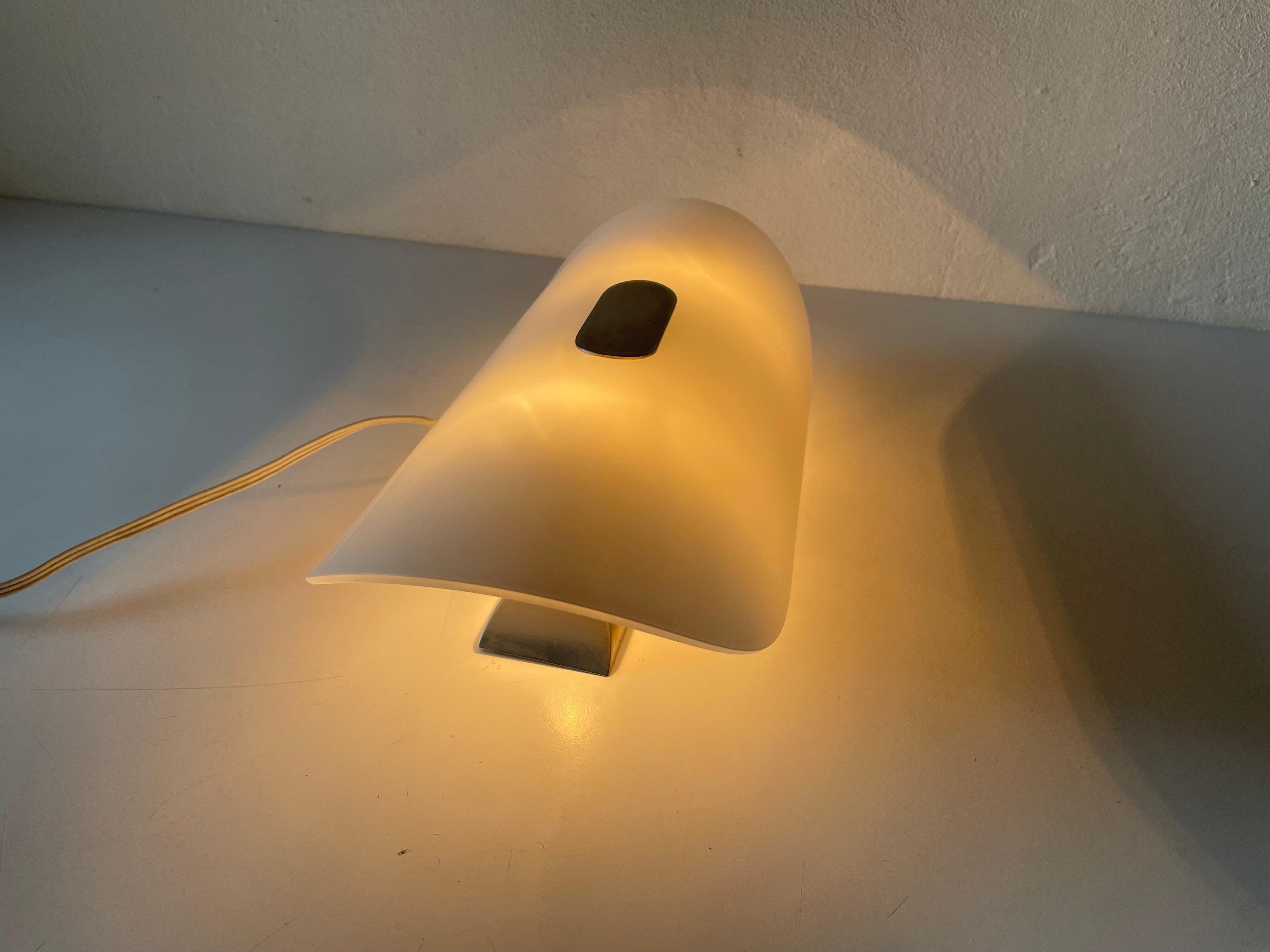 Opal Glass Model GEA Large Single Sconce by Florian Schulz, 1980s Germany For Sale 2