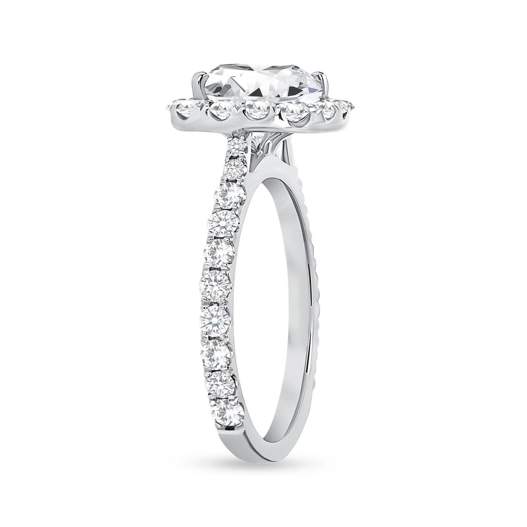 For Sale:  Opal Esoteric Cushion Cut 18K Gold Halo Engagement Ring 6