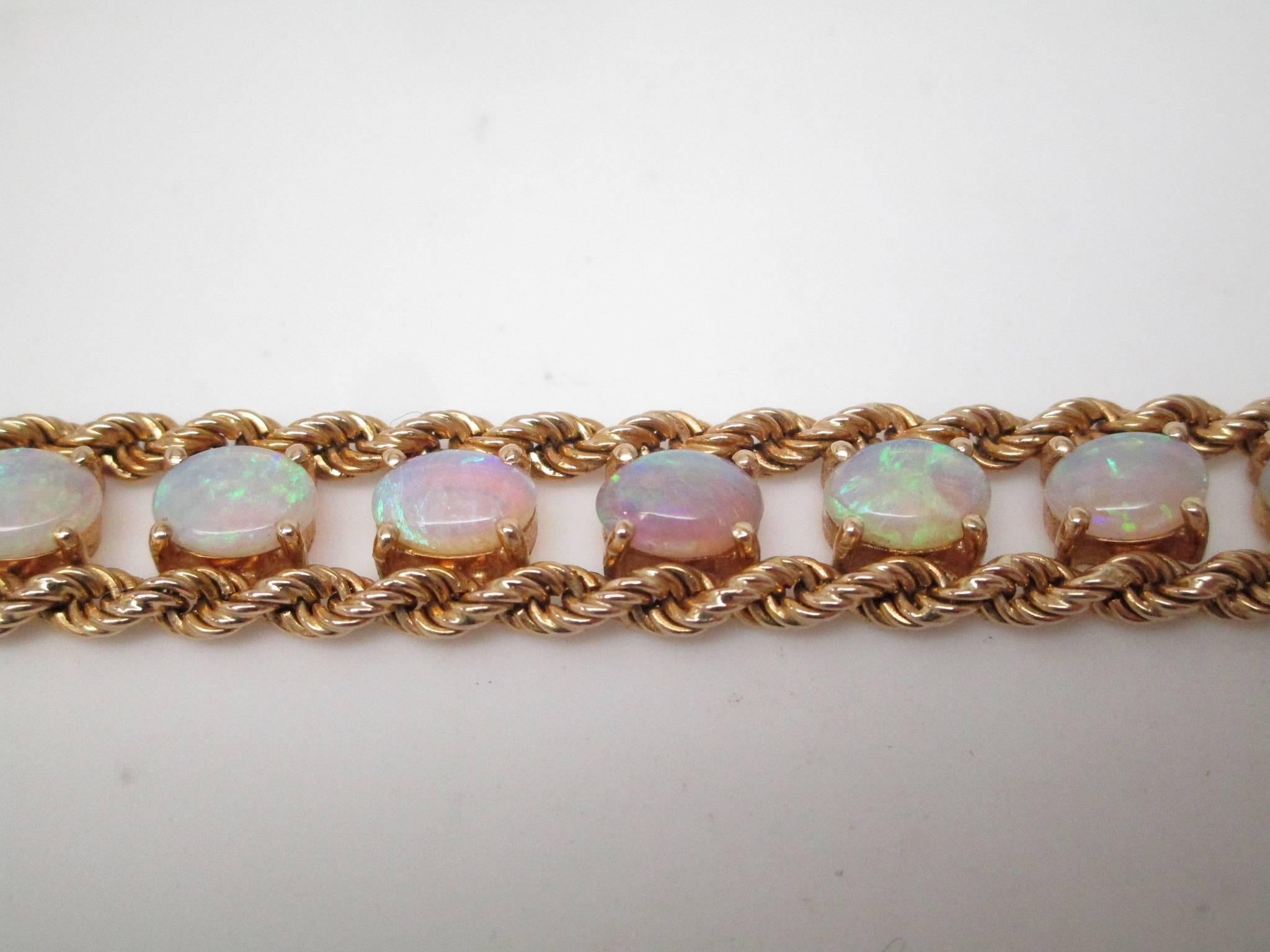 Contemporary Opal Gold Bracelet