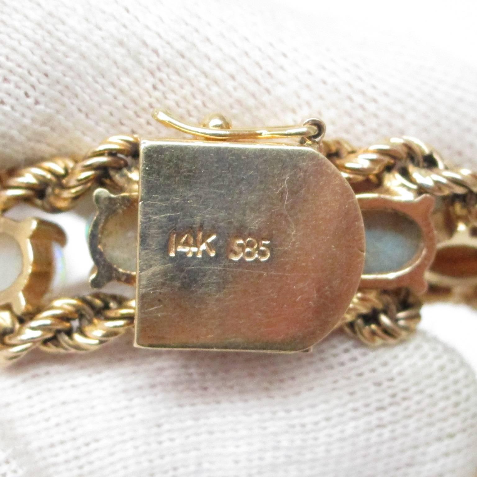 Opal Gold Bracelet In New Condition In Lexington, KY