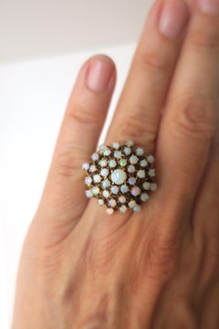 Opal Gold Cocktail Ring