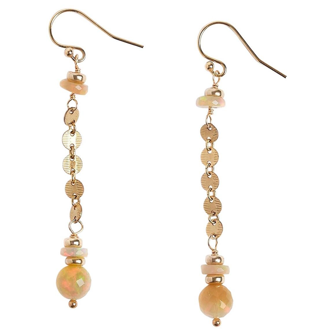 Opal Gold Mystic Earrings For Sale