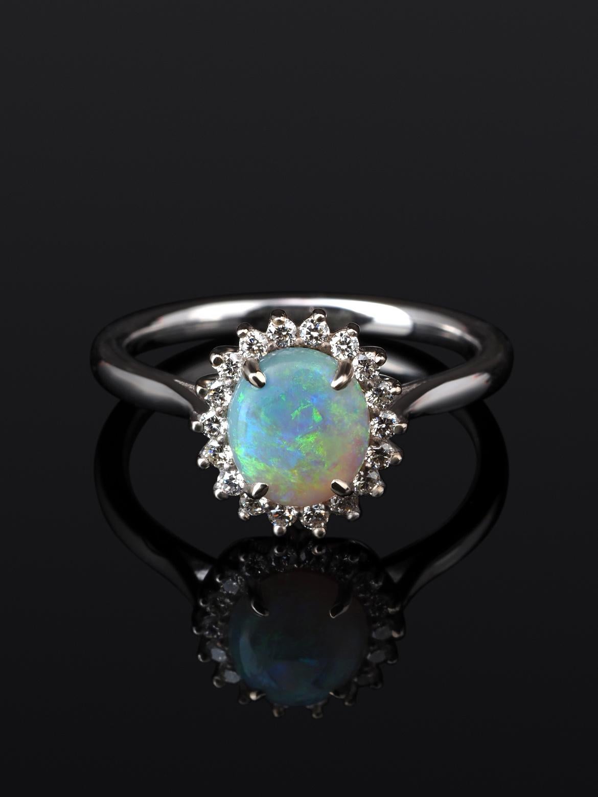 iridescent diamond ring