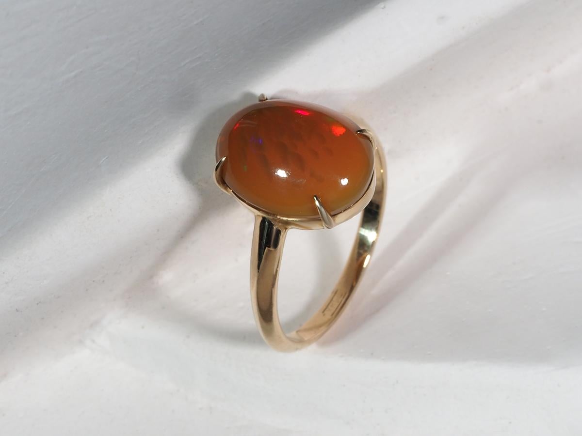 Opal Gold Ring Verlobungsring Versprechen im Angebot 4