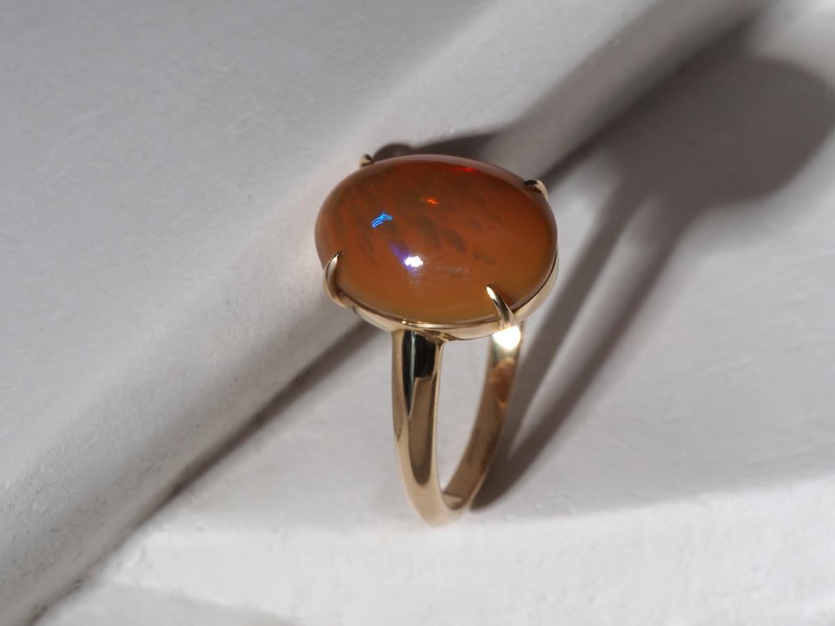 Opal Gold Ring Engagement Promise Ring For Sale 3