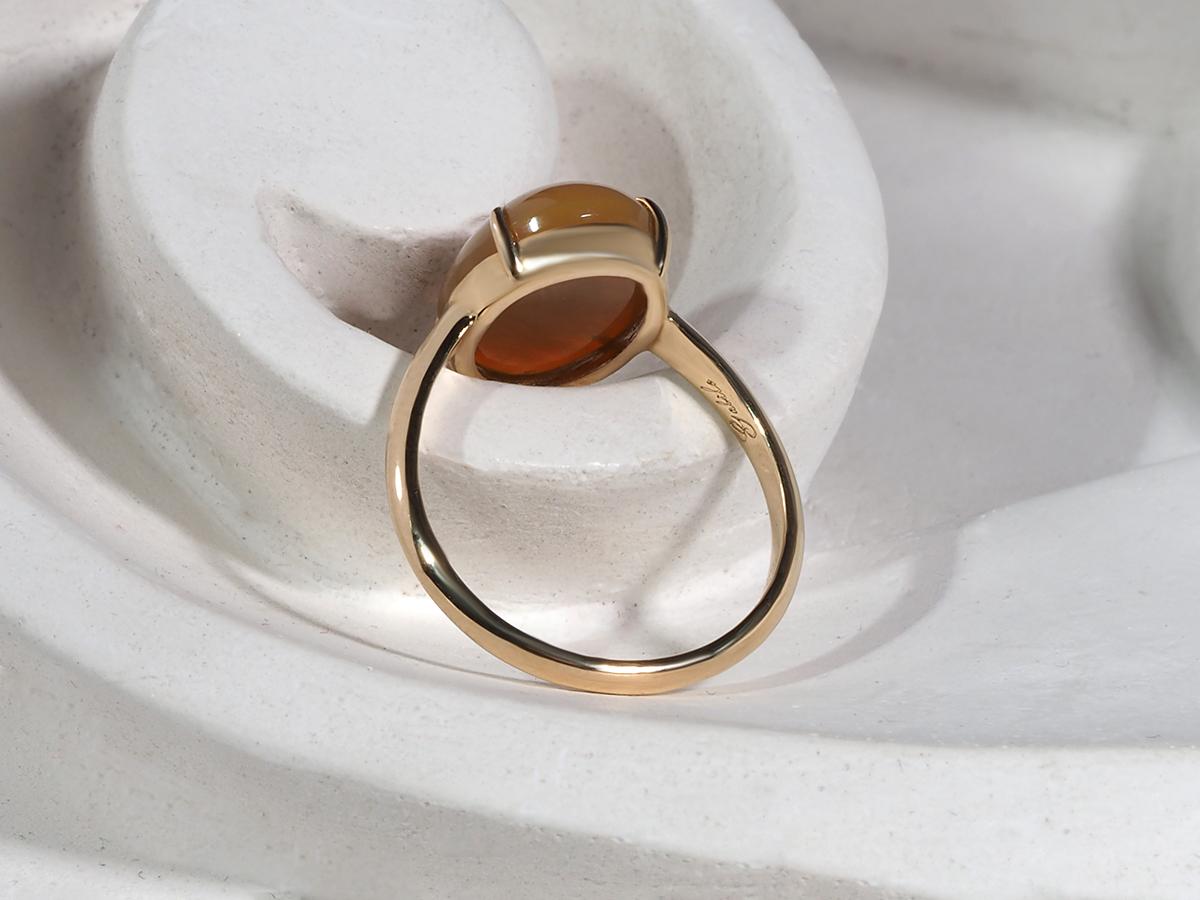 Bague en or opale Bague de promesse de fiançailles en vente 3