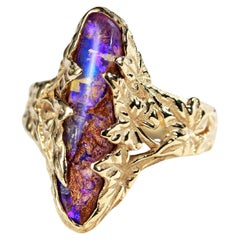 Opal Gold Ring Efeu Kollektion Alexey Gabilo