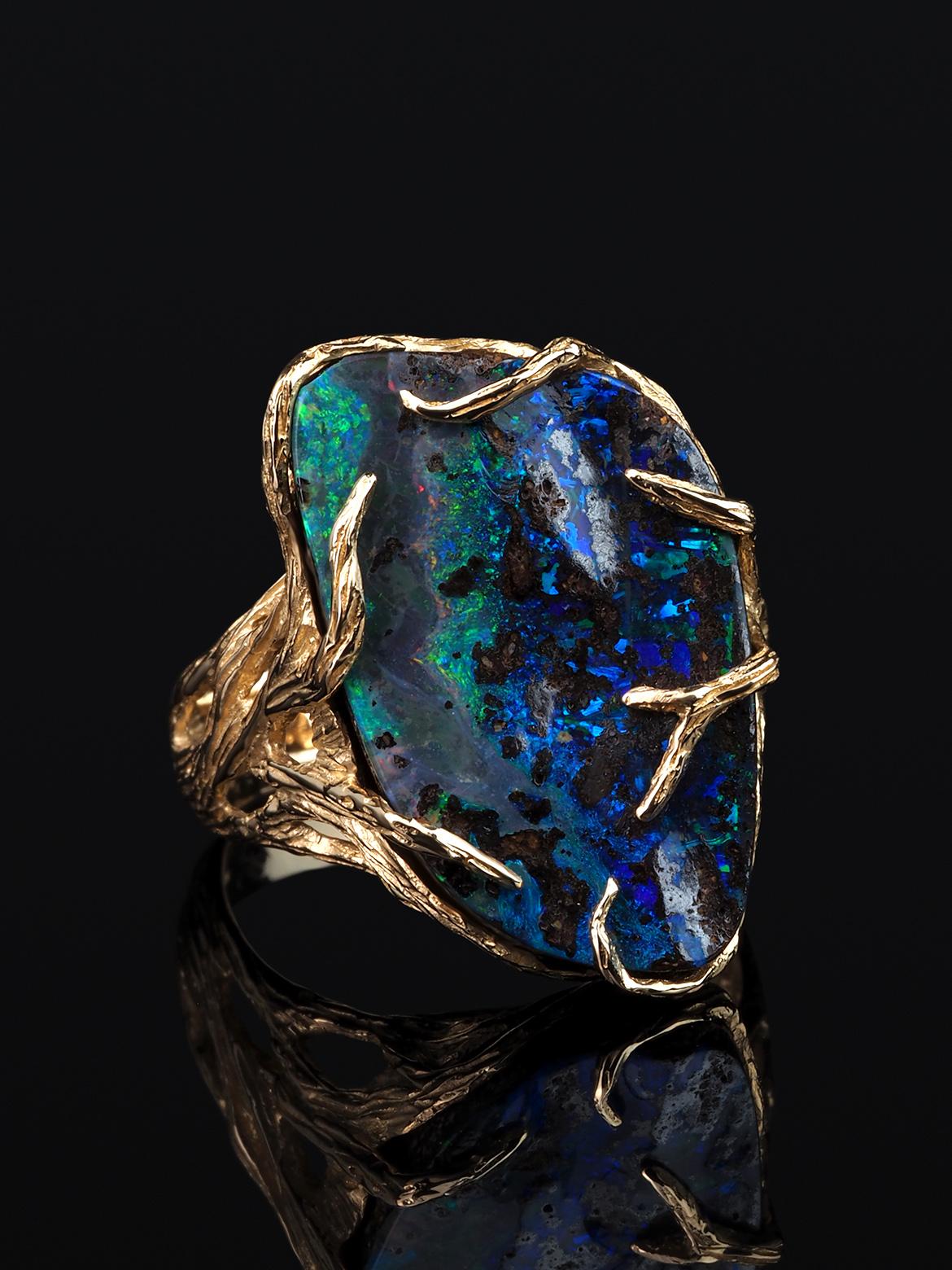 bague opale naturelle