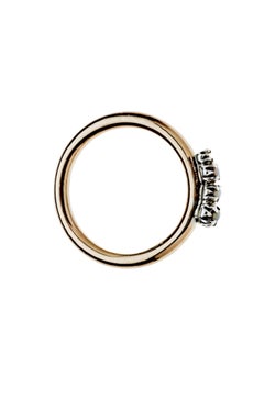 Egyptian Natural Opal Row Band Ring Gold and Silver Victorian Style J DAUPHIN