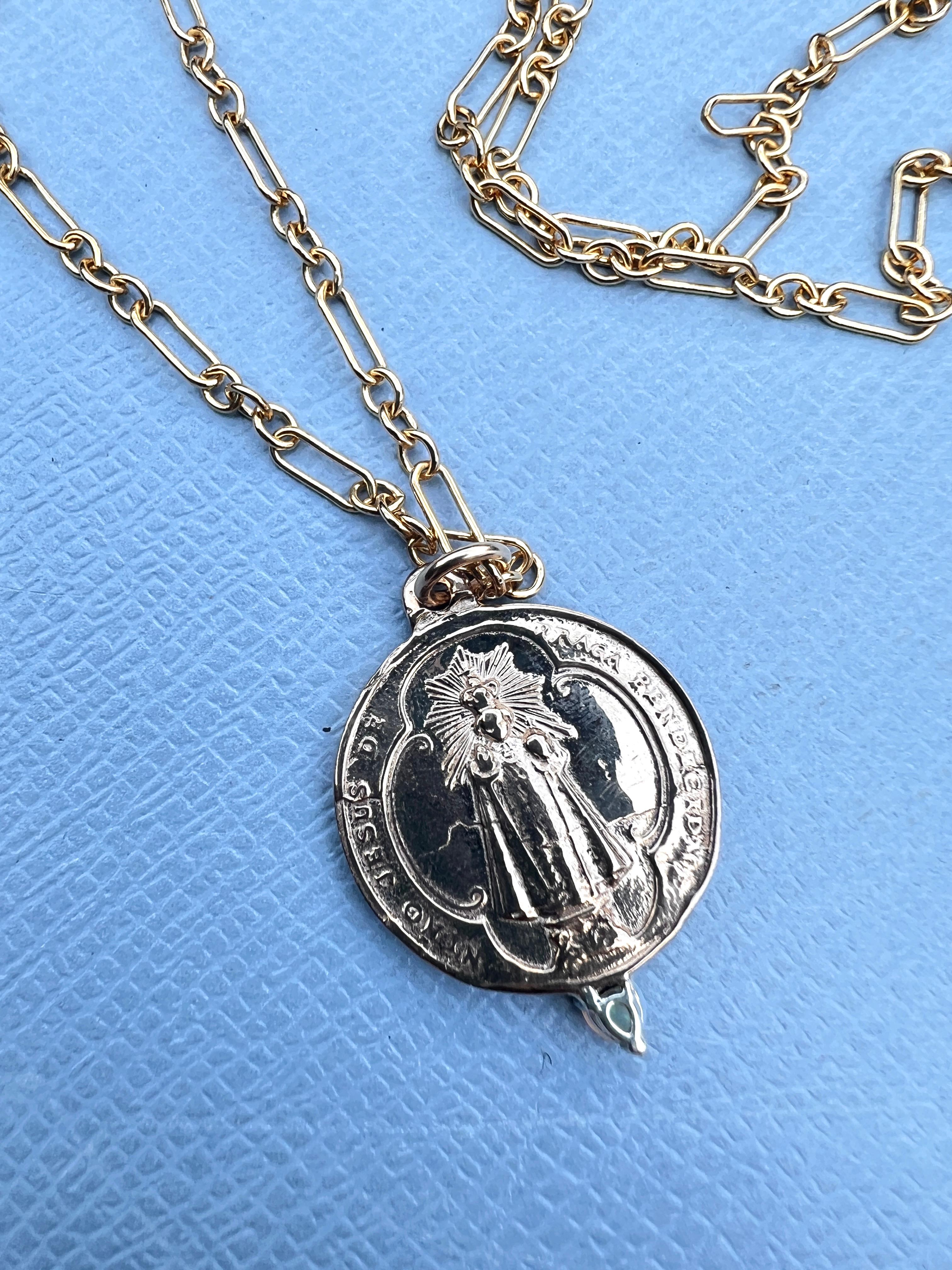 Opal Herz Carmen Medaillon Kette Halskette J Dauphin im Angebot 5