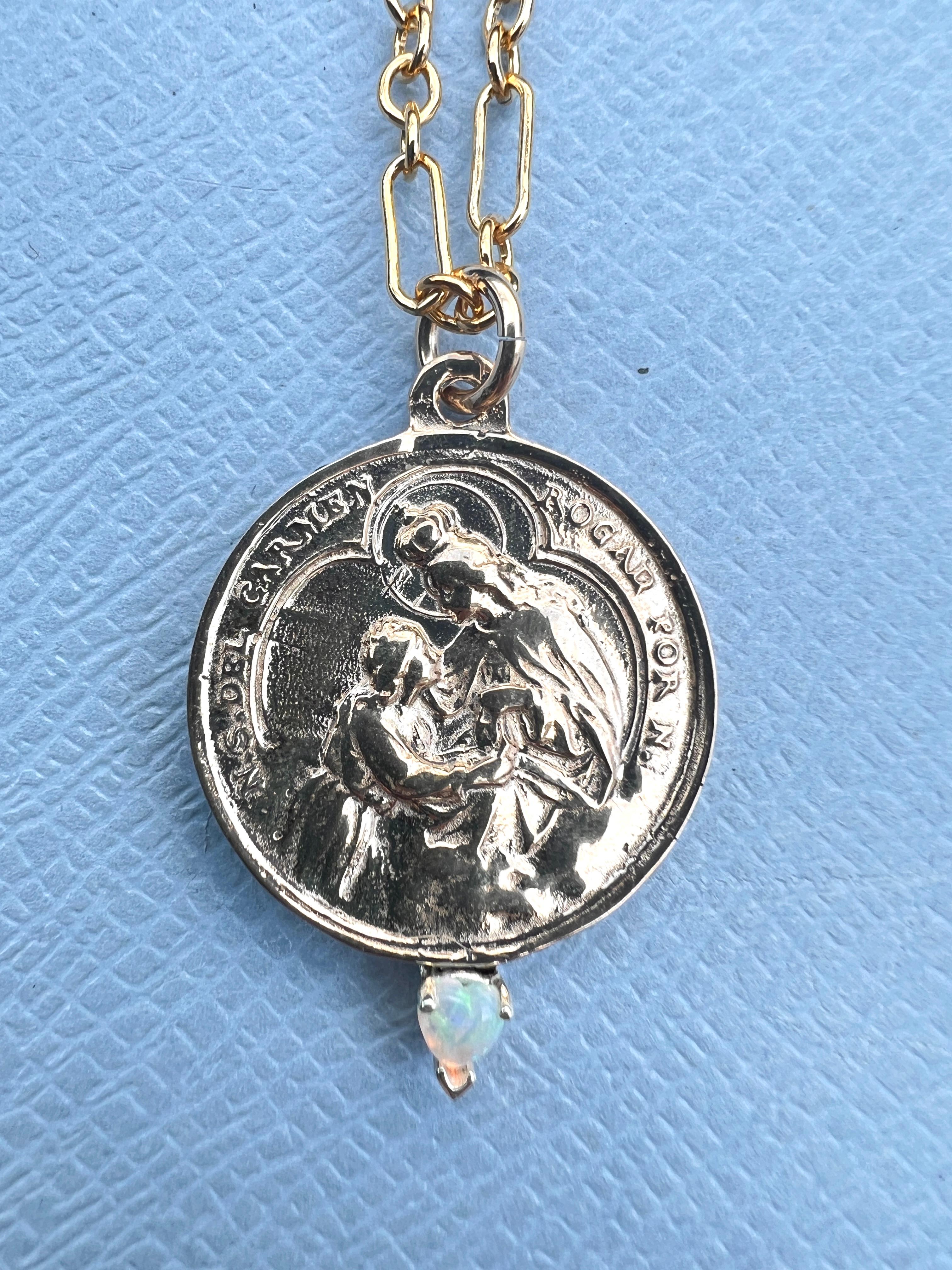 Opal Herz Carmen Medaillon Kette Halskette J Dauphin (Zeitgenössisch) im Angebot