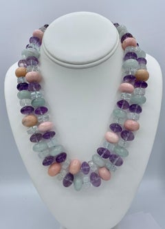 Opal Jade Amethyst Rock Crystal Necklace Estate Barbara Taylor Bradford OBE