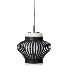 Opal Lamella Black Noir Pendant by Warm Nordic