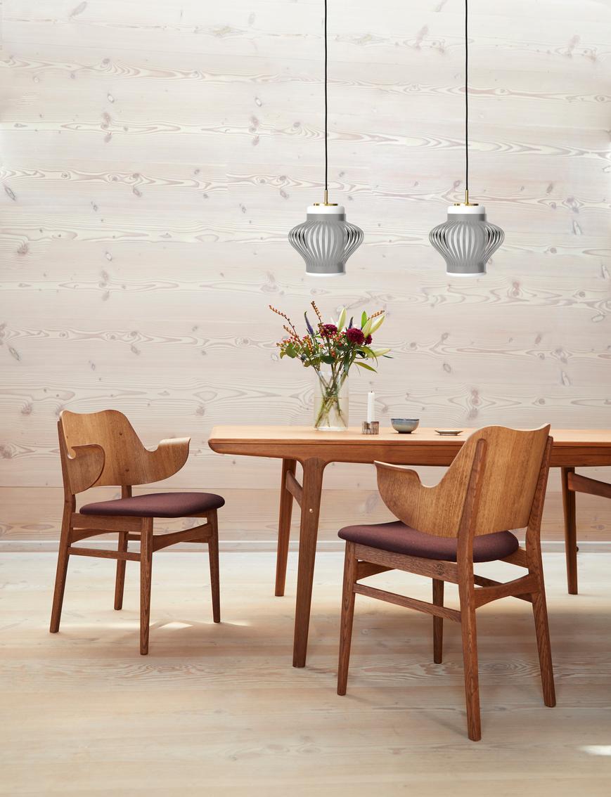 XXIe siècle et contemporain Lampe à suspension Lamella jaune en opale lumineuse de Warm Nordic en vente