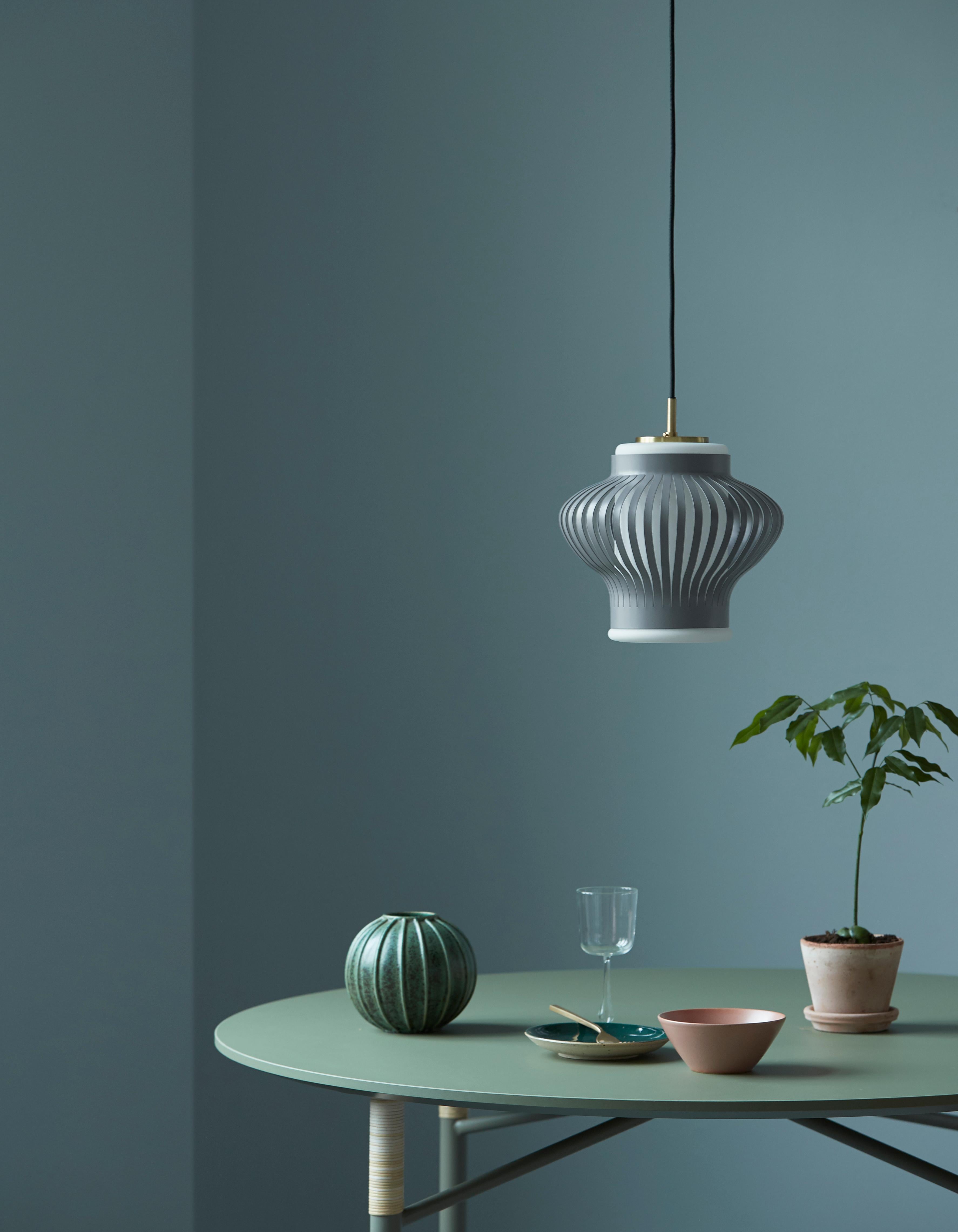 Contemporary Opal Lamella Pendant Lamp, by Arne Hovmand-Olsen from Warm Nordic For Sale