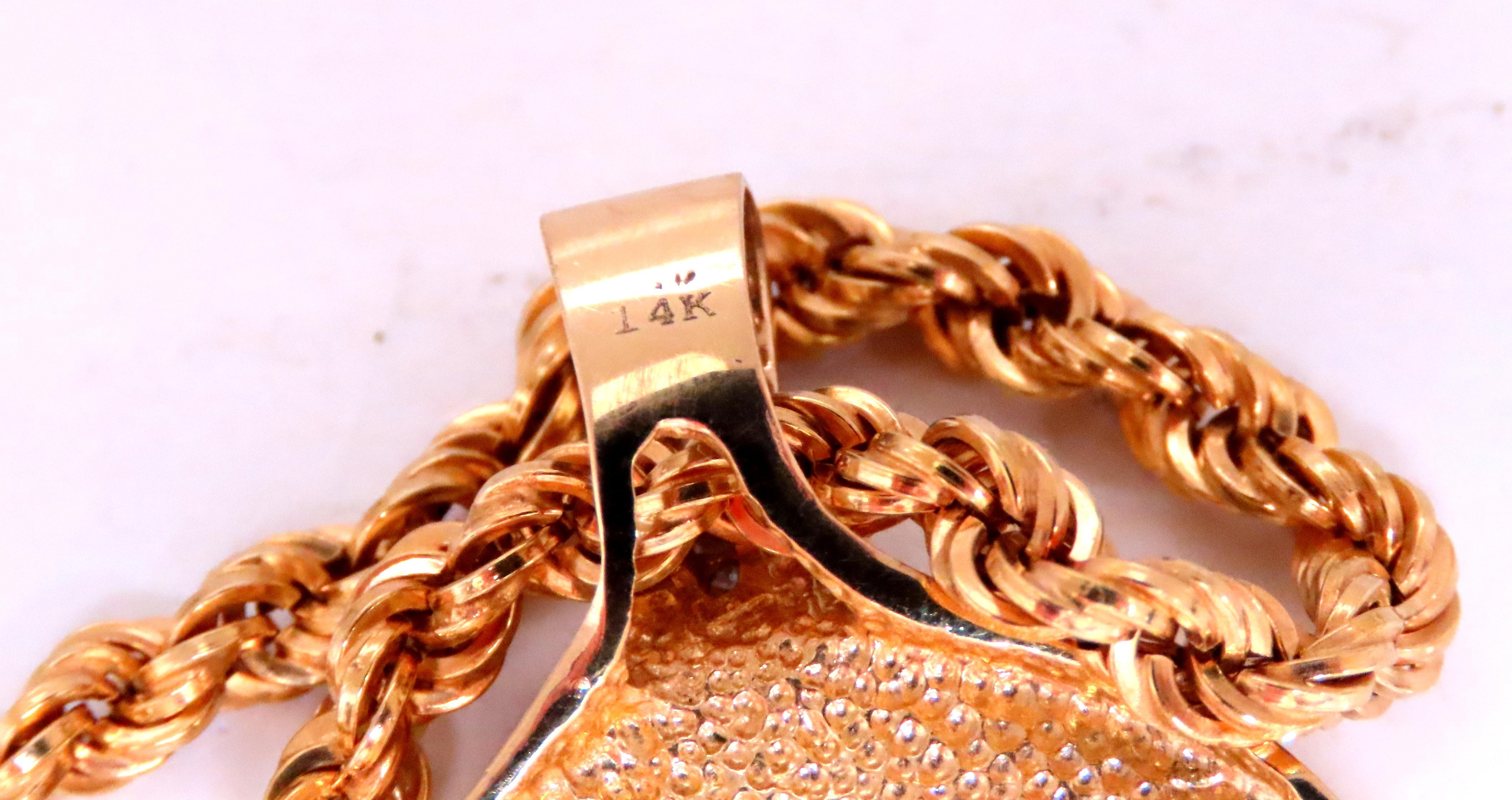 Taglio rotondo Collana a catena Opal Large Whale Tale Rope in oro 14kt 12513 in vendita