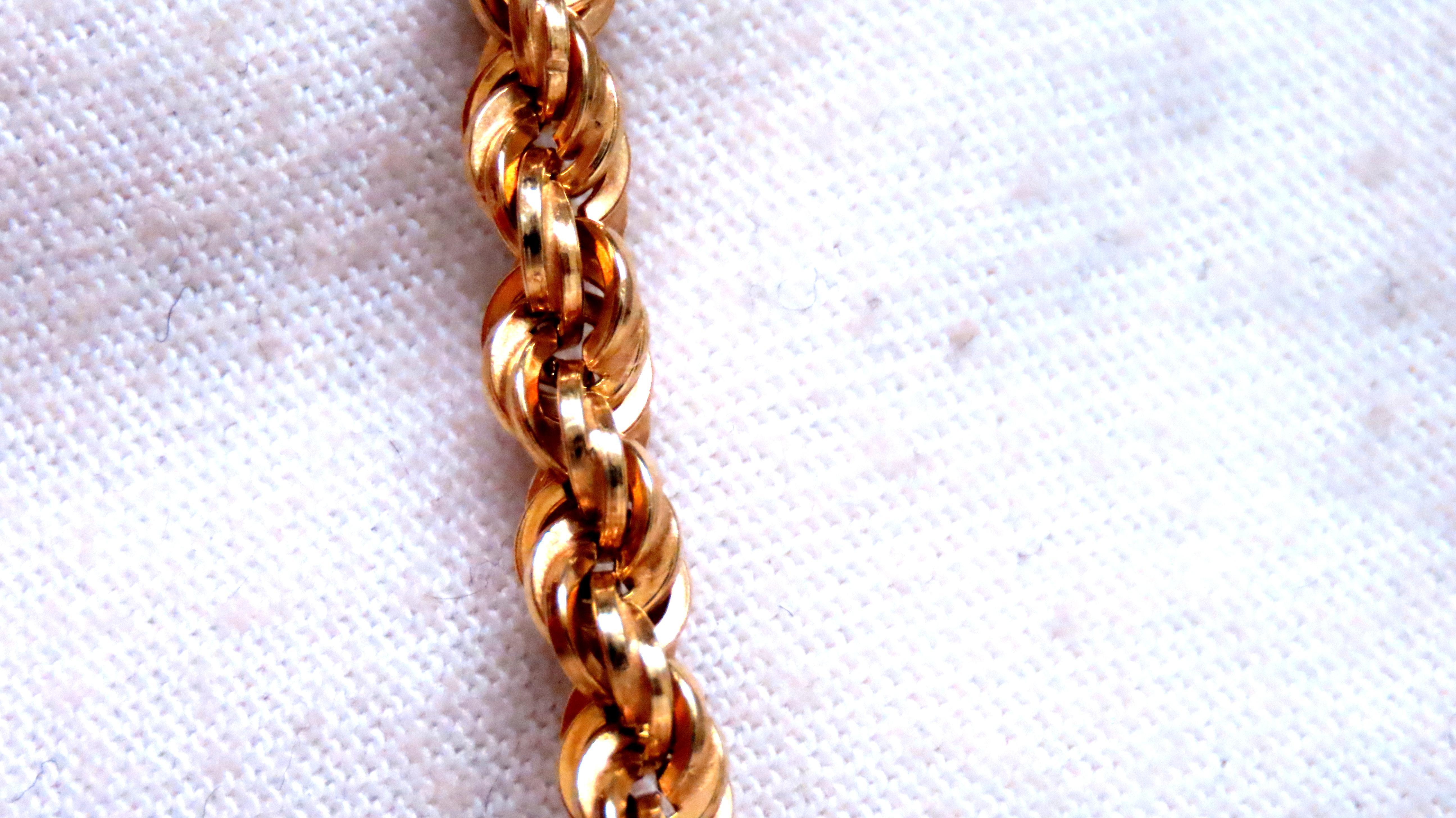 Collana a catena Opal Large Whale Tale Rope in oro 14kt 12513 In condizioni buone in vendita a New York, NY