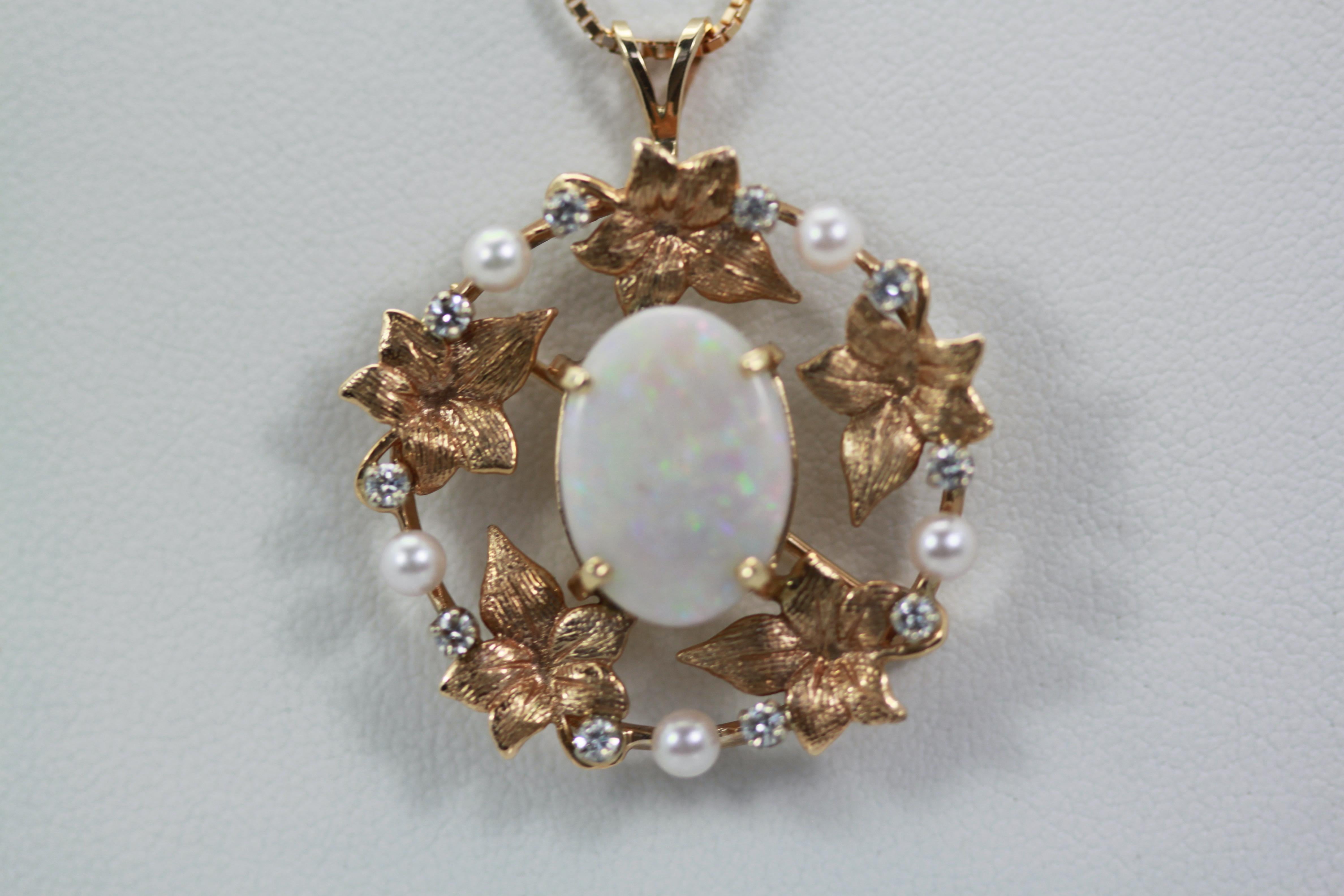 This Opal Brooch is really lovely.  It measure 1 1/4