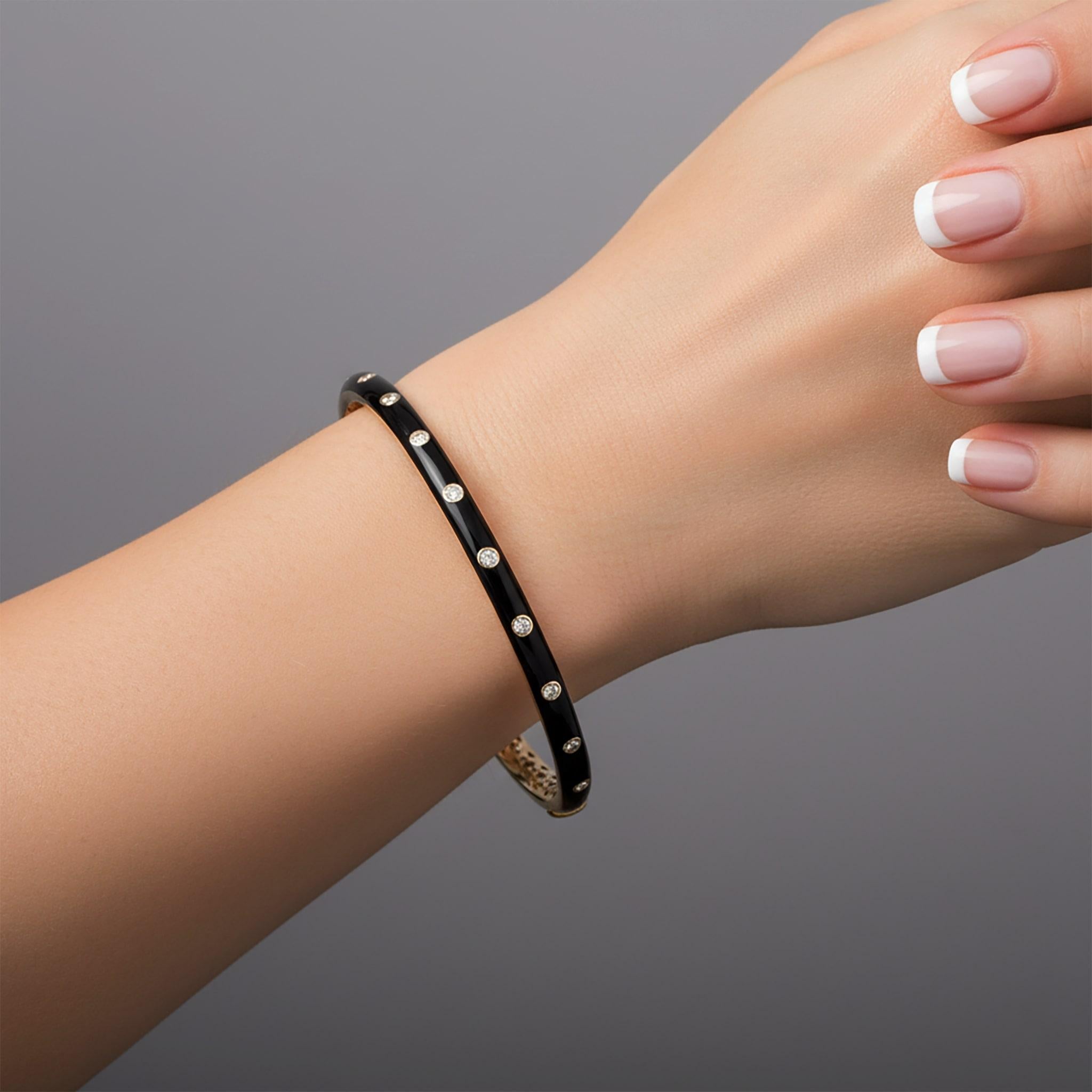 Moderno Bracciale Opal Mirage in oro giallo 14K (o 18k su richiesta) in vendita