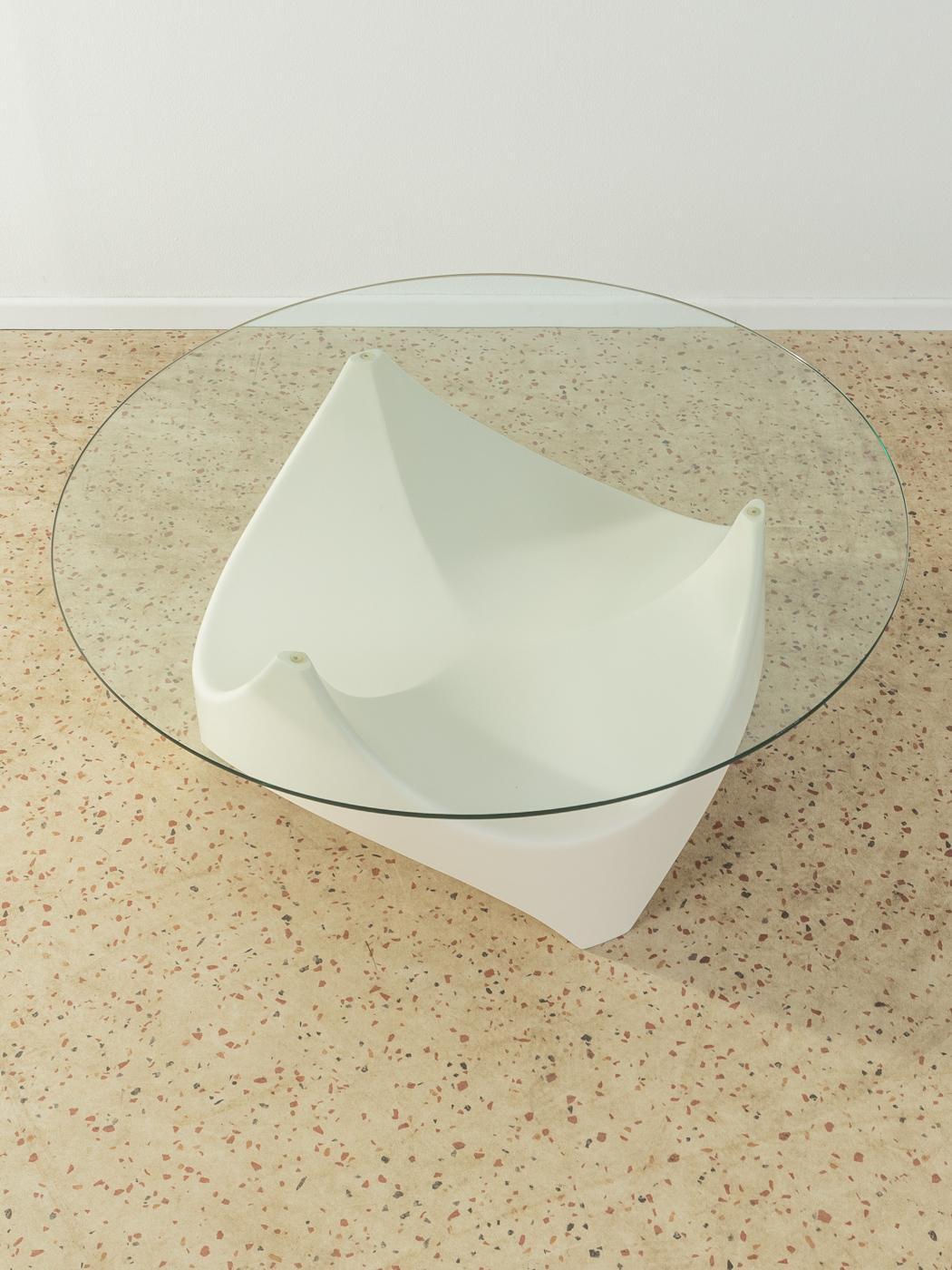 Glass Opal Möbel Coffee Table Space Age, 1970s