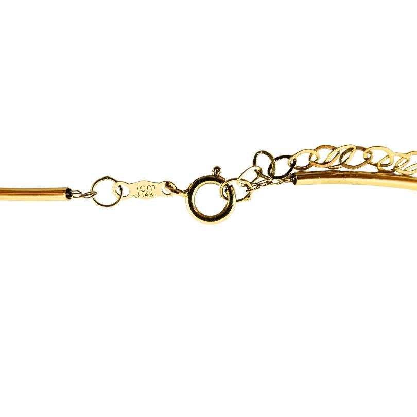Collar de Opalo Collar de Oro de 14k con Abalorios en venta 5