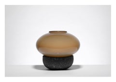 Lámpara Vela Mediana Aurora Vigil Ópalo Marrón Oliva