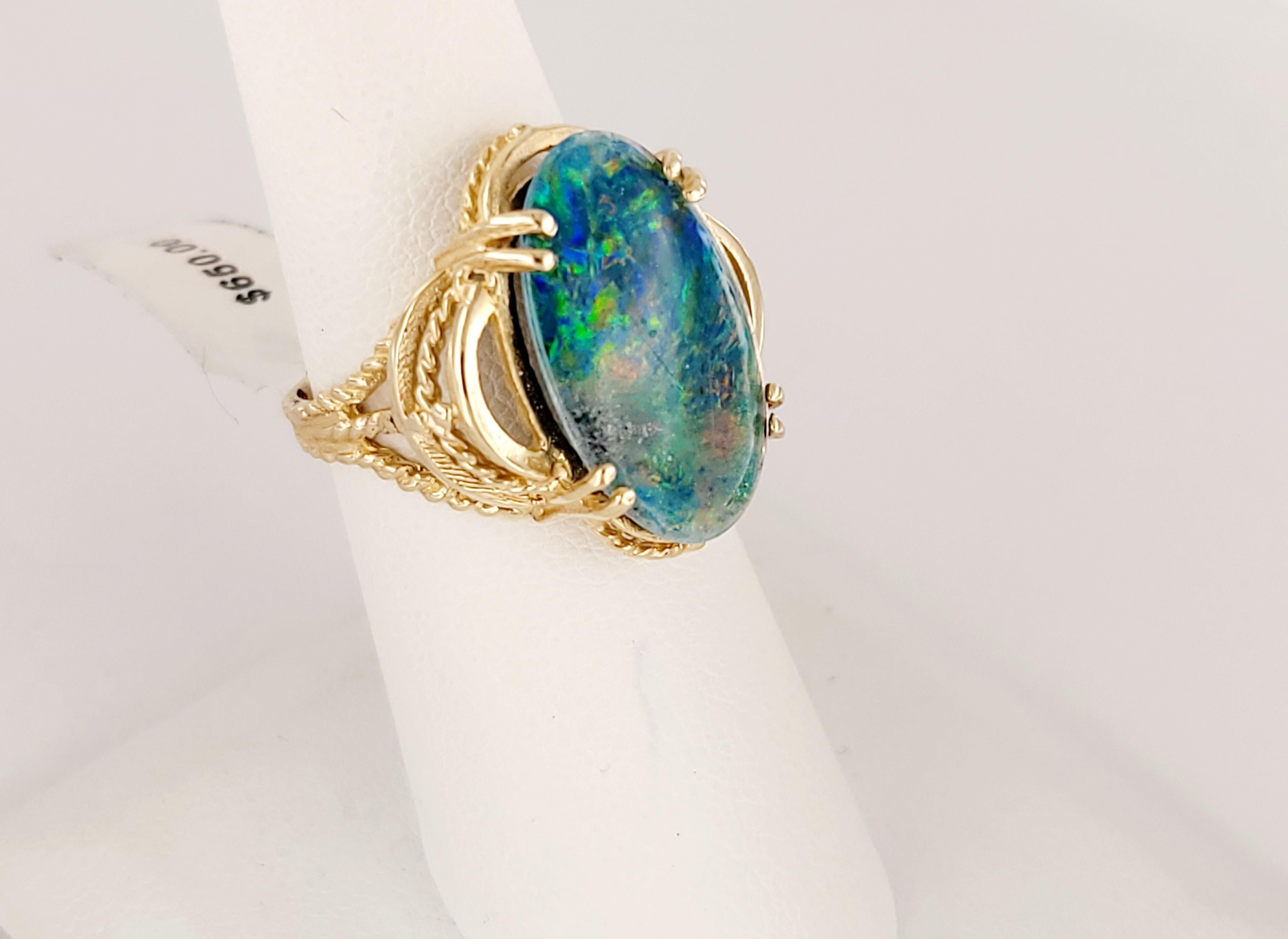 Oval Cut Opal Opulence Ring! For Sale
