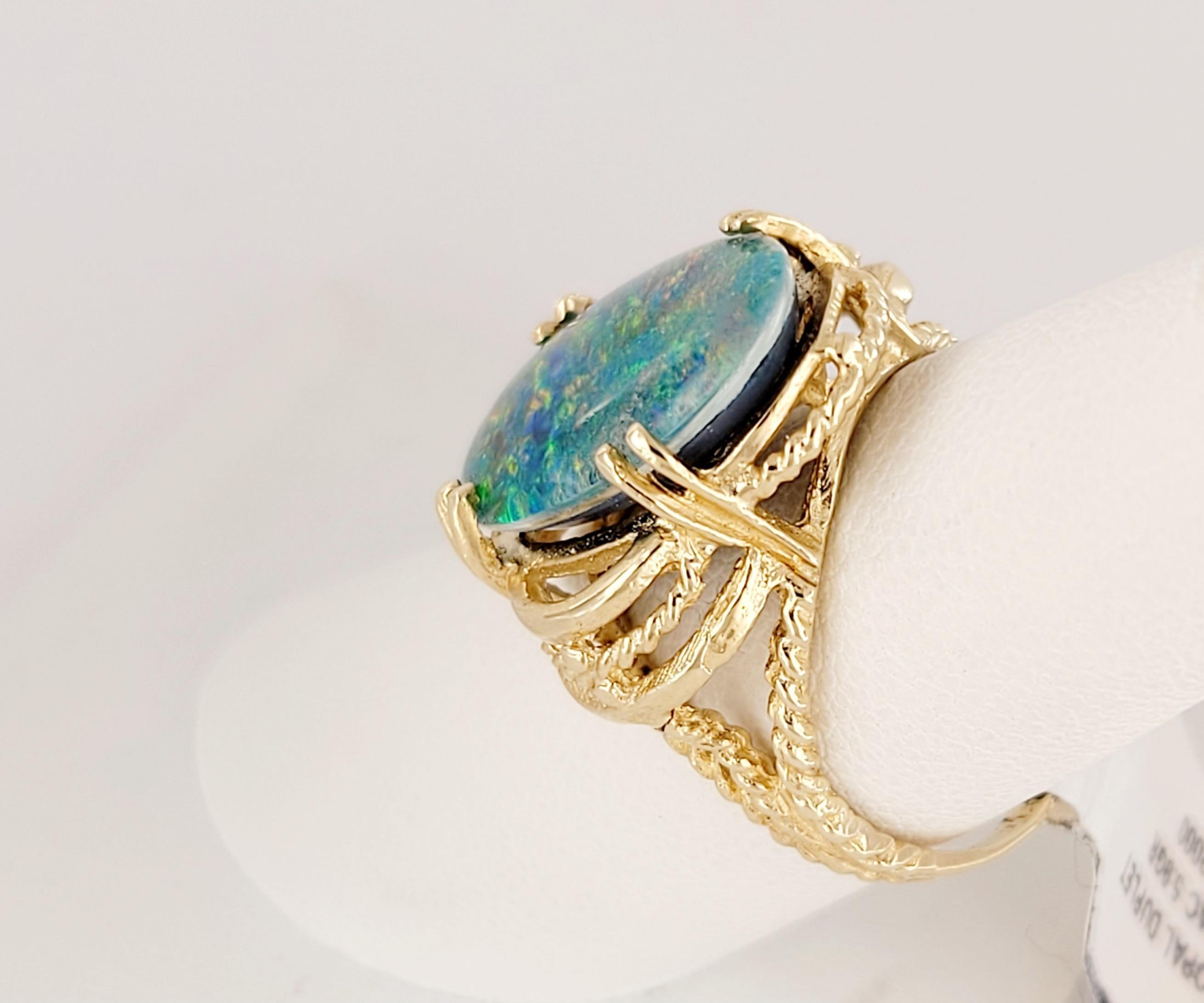 Opal Opulence Ring! In Excellent Condition For Sale In New York, NY