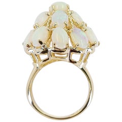 Opal Pyramid Ring in Yellow Gold