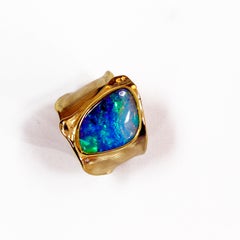 Boulder-Opal-Ring 18 Karat 22 Karat Gold