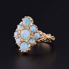 Modern Opal Cluster Ring of 9ct Gold, Circa 2009-2020