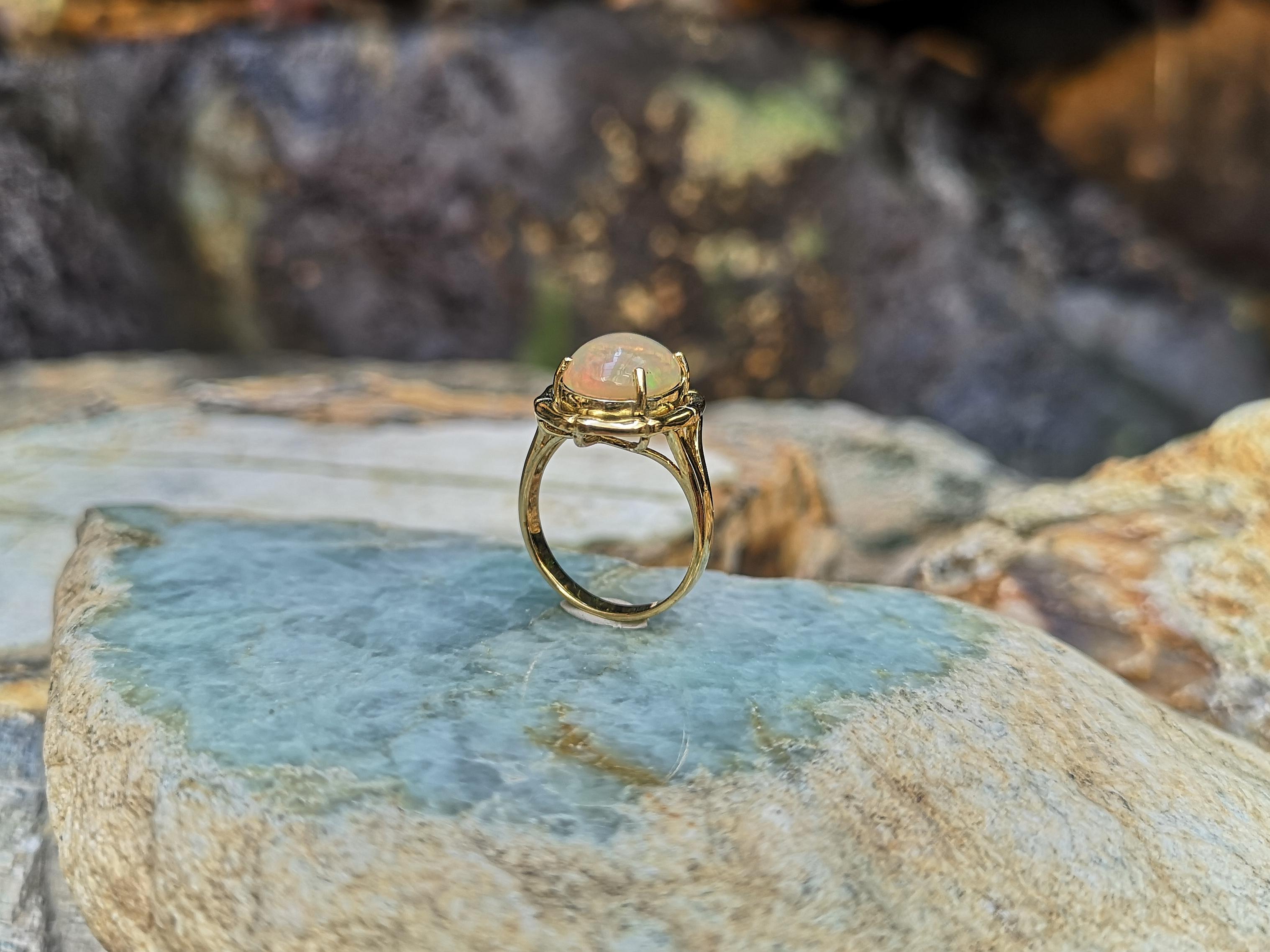 Opal Ring Set in 18 Karat Gold Settings For Sale 1