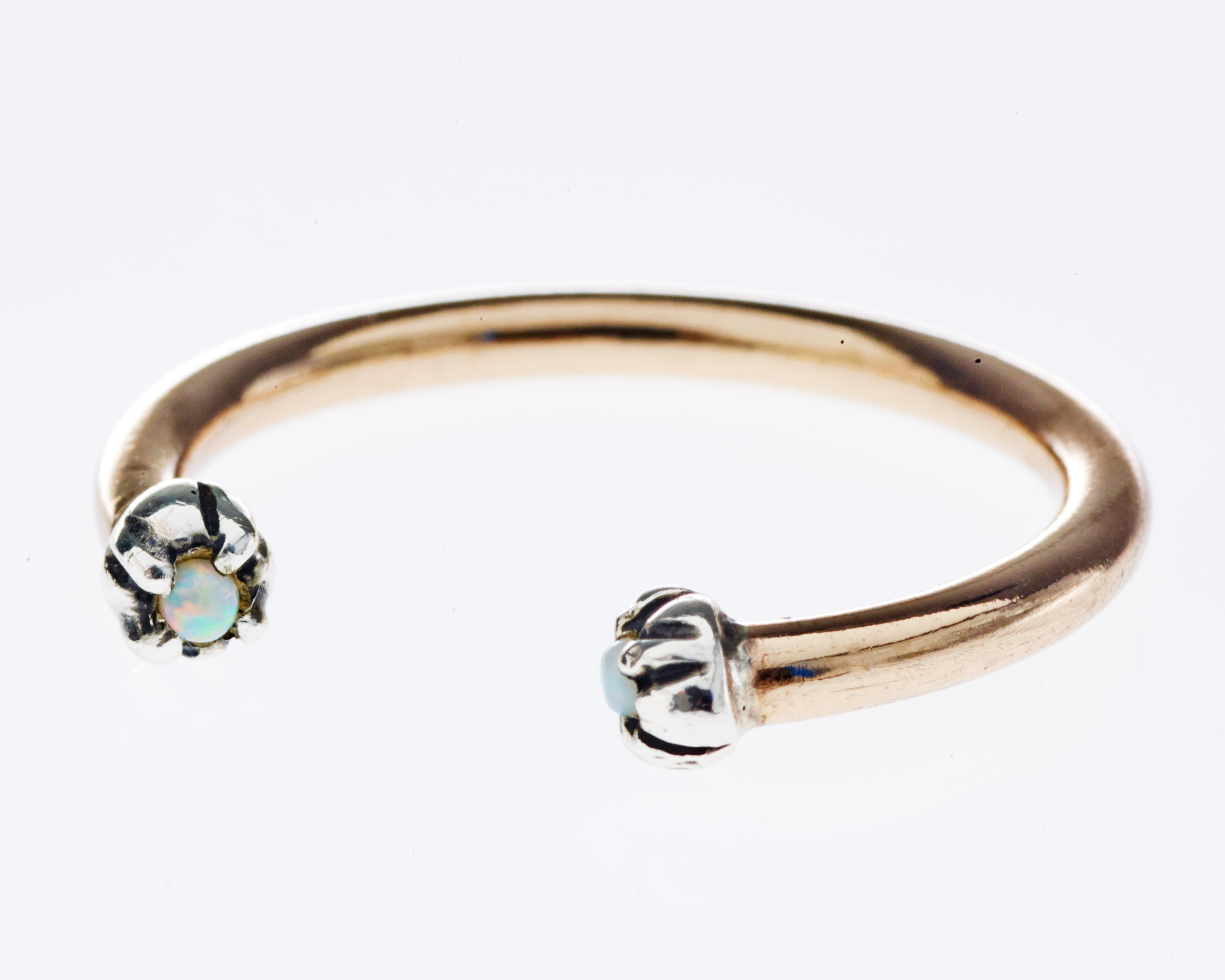 Verstellbarer stapelbarer J Dauphin Stapelbarer Goldring Opal Ring Goldband Ring Opal

J DAUPHIN 