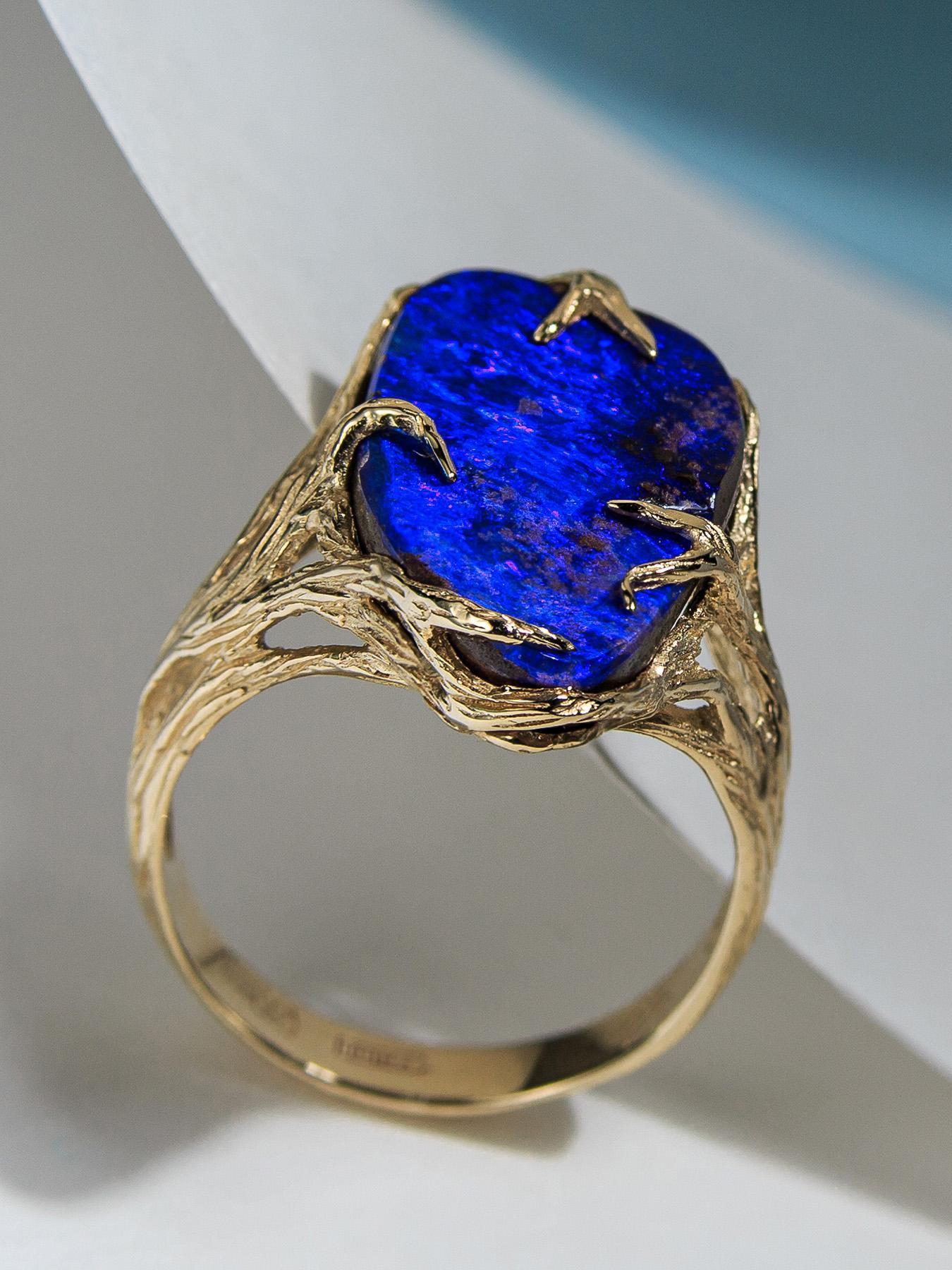 australian opal stone ring