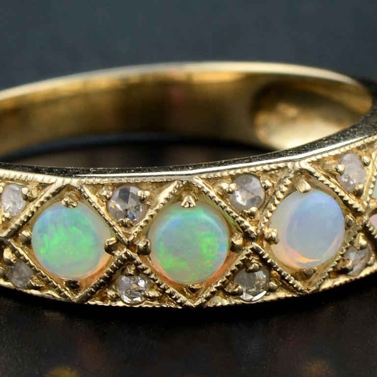 opal band ring