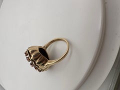 Opal & Ruby Cocktail ring in 14KT yellow gold