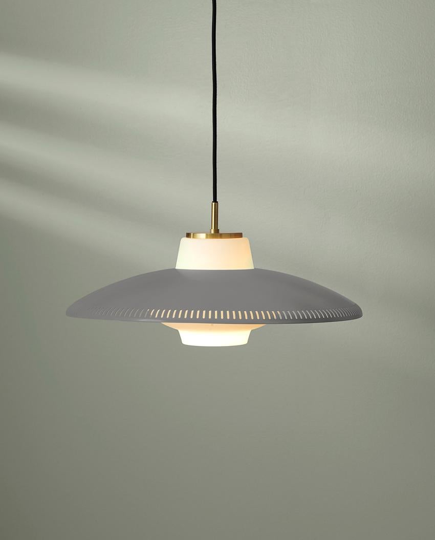 Post-Modern Opal Shade Illuminating Yellow Pendant by Warm Nordic For Sale