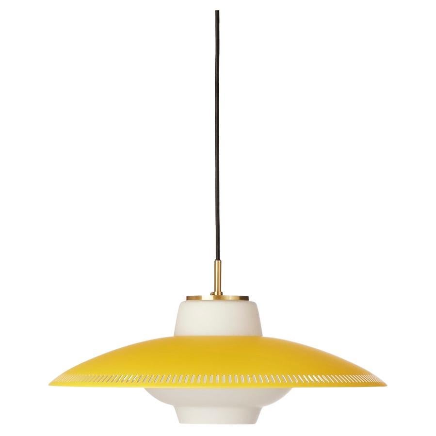 Lampe à suspension jaune lumineuse à abat-jour en opale de Warm Nordic