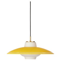 Lampe à suspension jaune lumineuse à abat-jour en opale de Warm Nordic