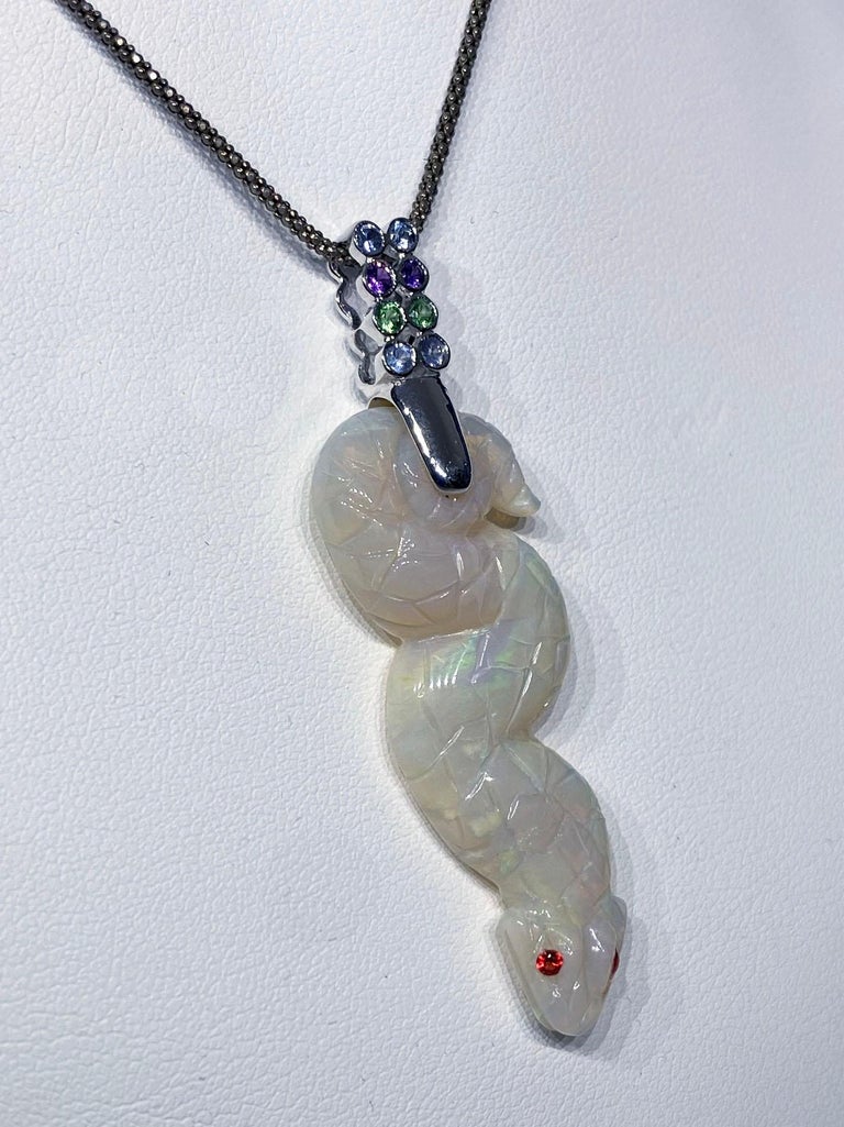 Opal Snake Pendant For Sale at 1stDibs